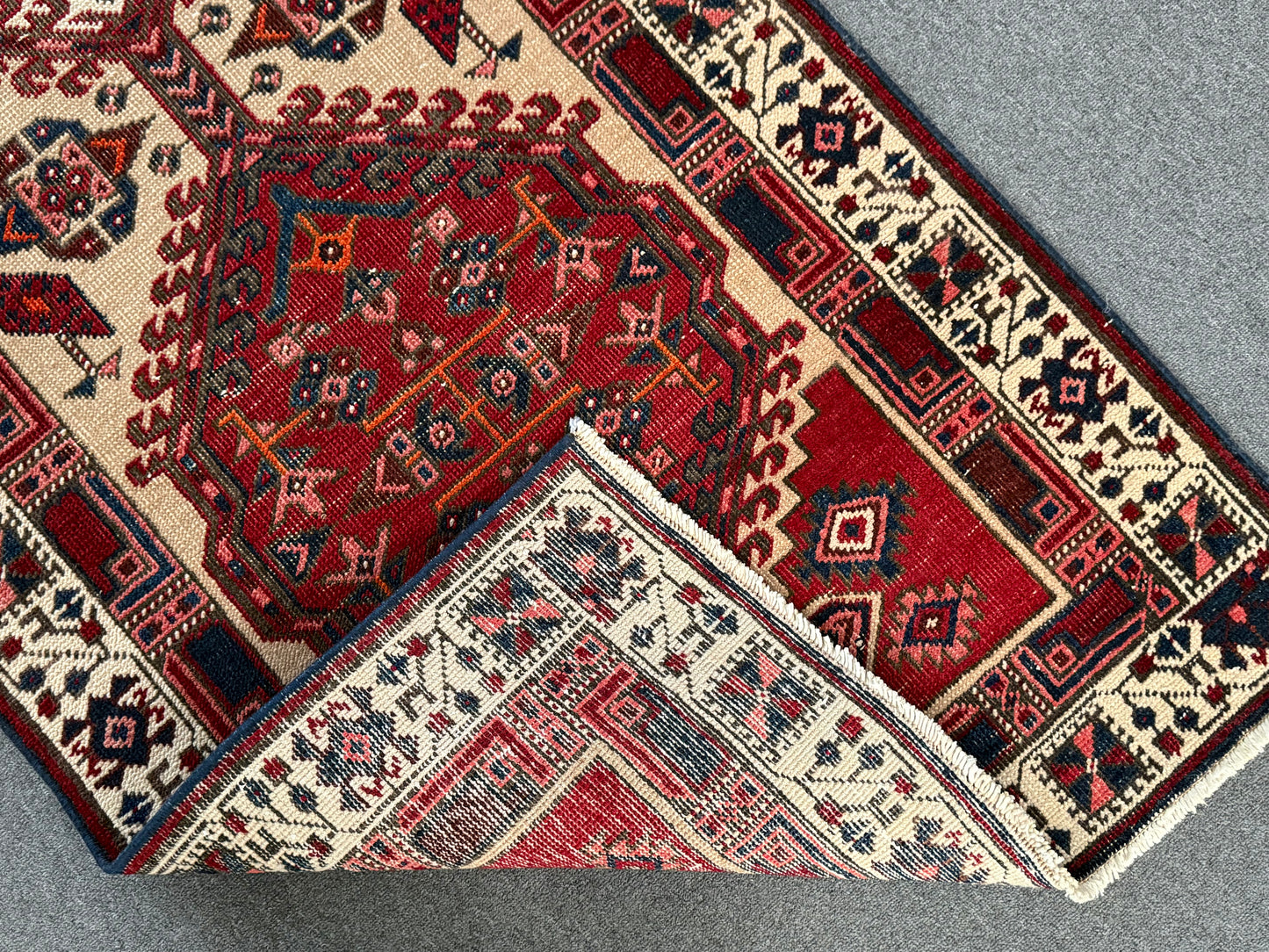 Vintage Oriental Runner Rug 2'9" × 10'9"– Handwoven, Natural Dyes