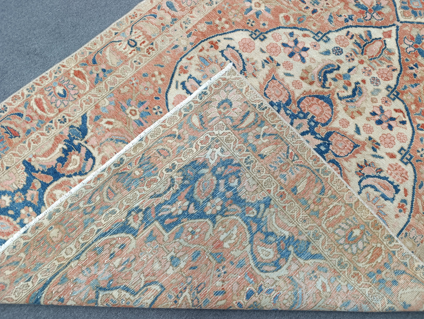 4'7"×6'10" Vintage Oriental Rug – Handwoven, Wool Rug, Vegetable Dyes