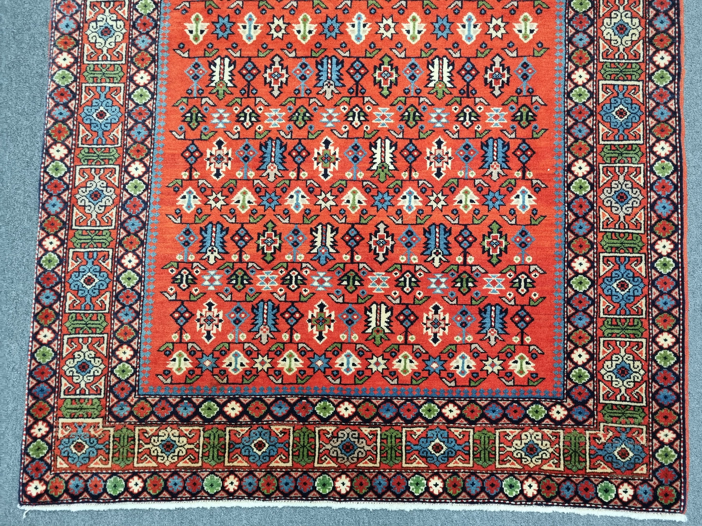 3'3"×4'9" Vintage Rug – Handwoven, Wool Rug, Vegetable Dyes