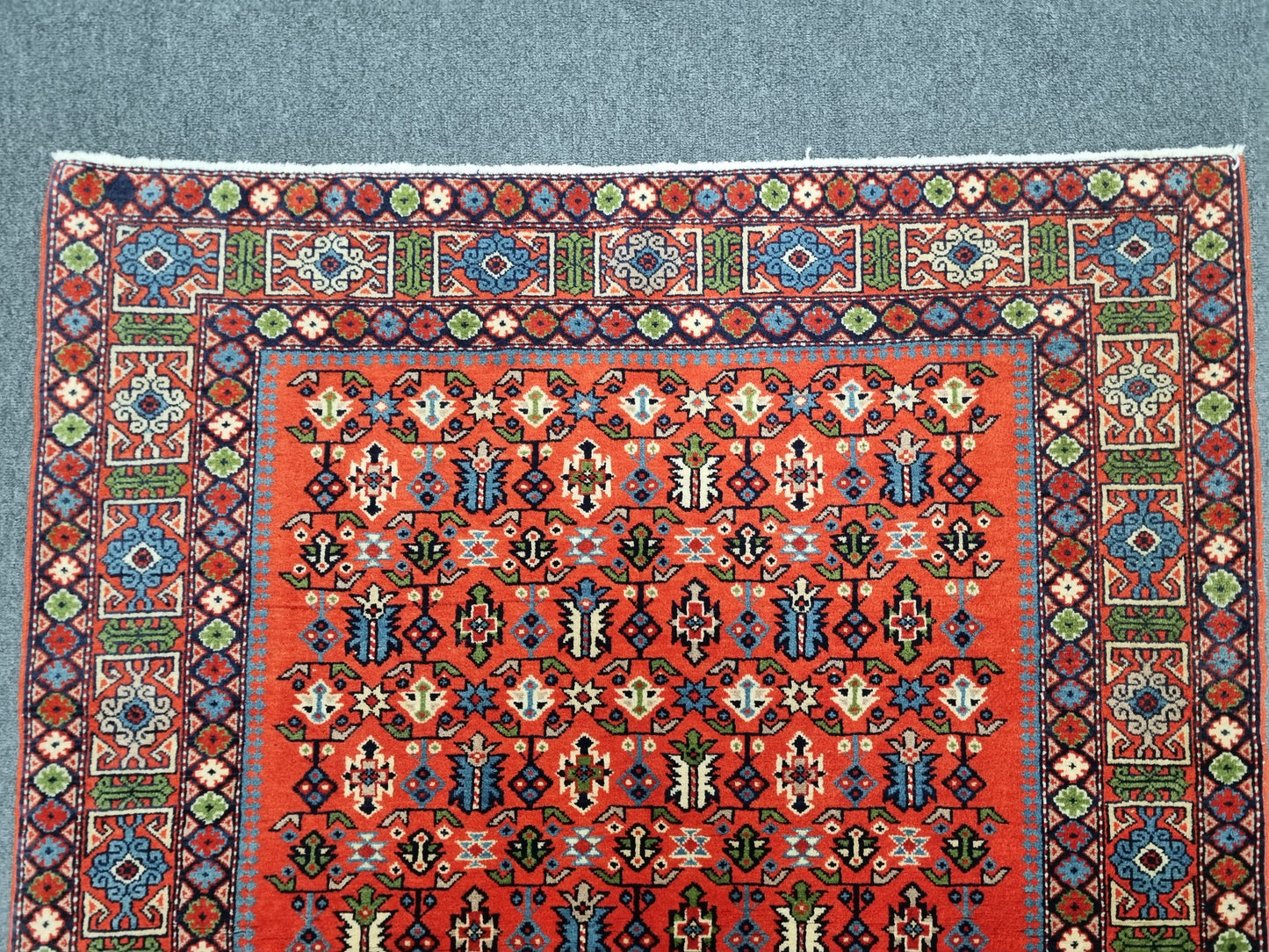 3'3"×4'9" Vintage Rug – Handwoven, Wool Rug, Vegetable Dyes