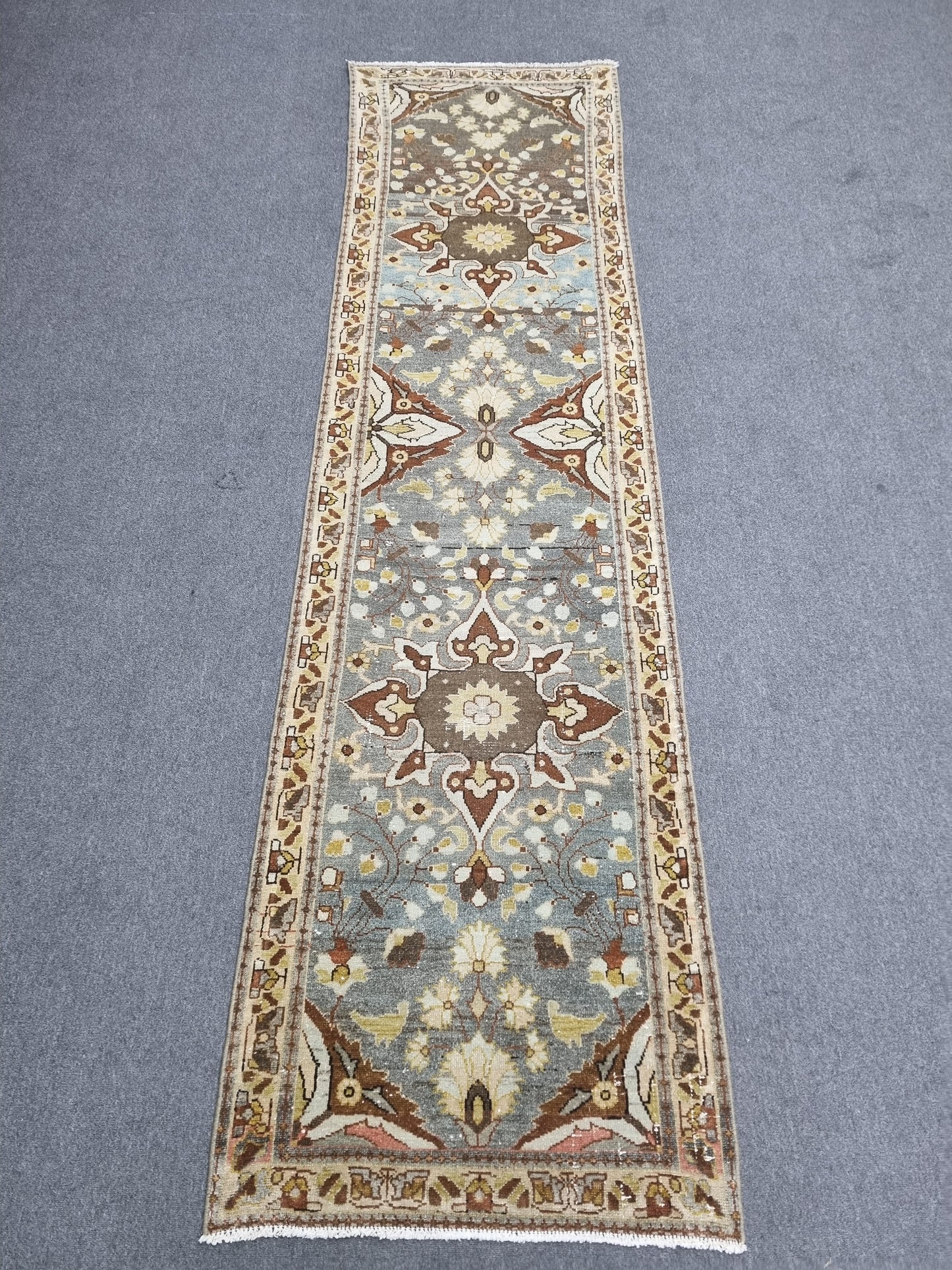 Vintage Oriental Runner Rug 2'6" × 9'4" – Handwoven, Natural Dyes
