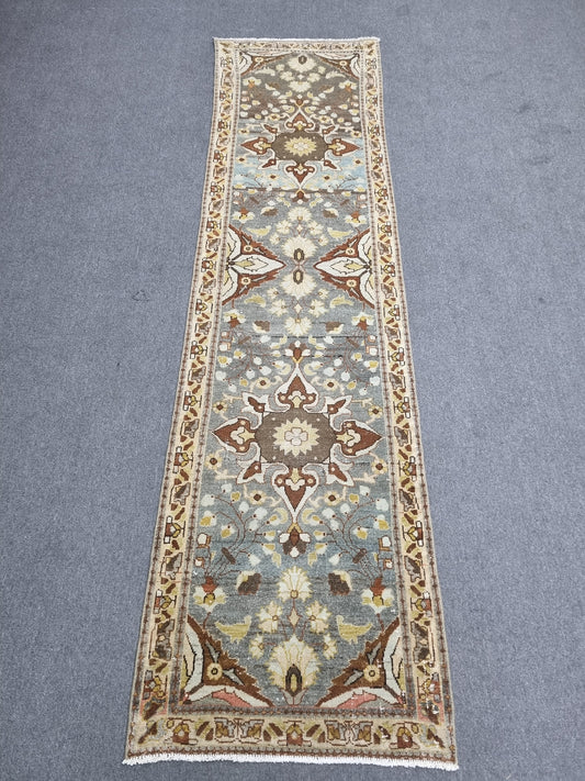 Vintage Oriental Runner Rug 2'6" × 9'4" – Handwoven, Natural Dyes