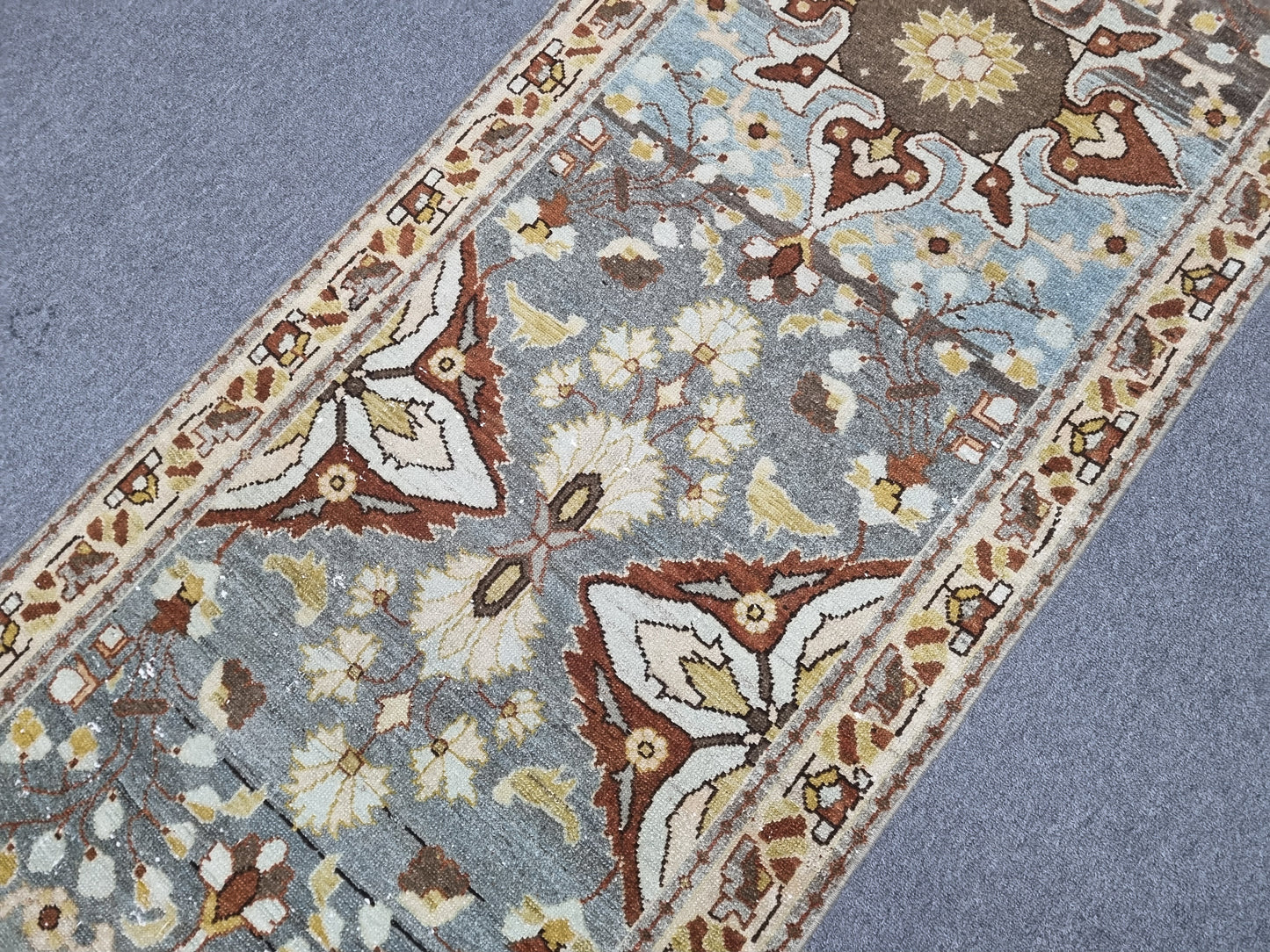 Vintage Oriental Runner Rug 2'6" × 9'4" – Handwoven, Natural Dyes