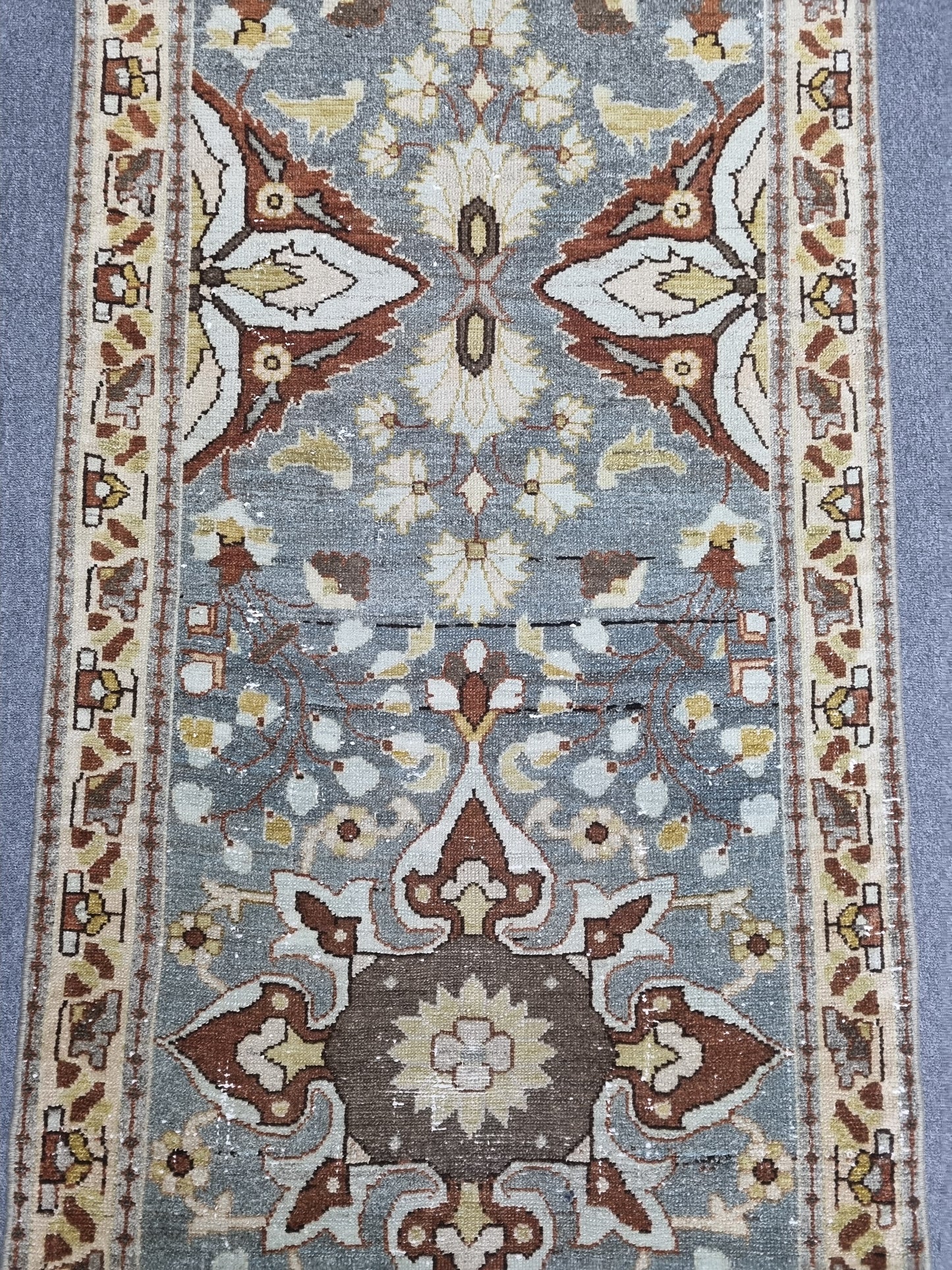 Vintage Oriental Runner Rug 2'6" × 9'4" – Handwoven, Natural Dyes
