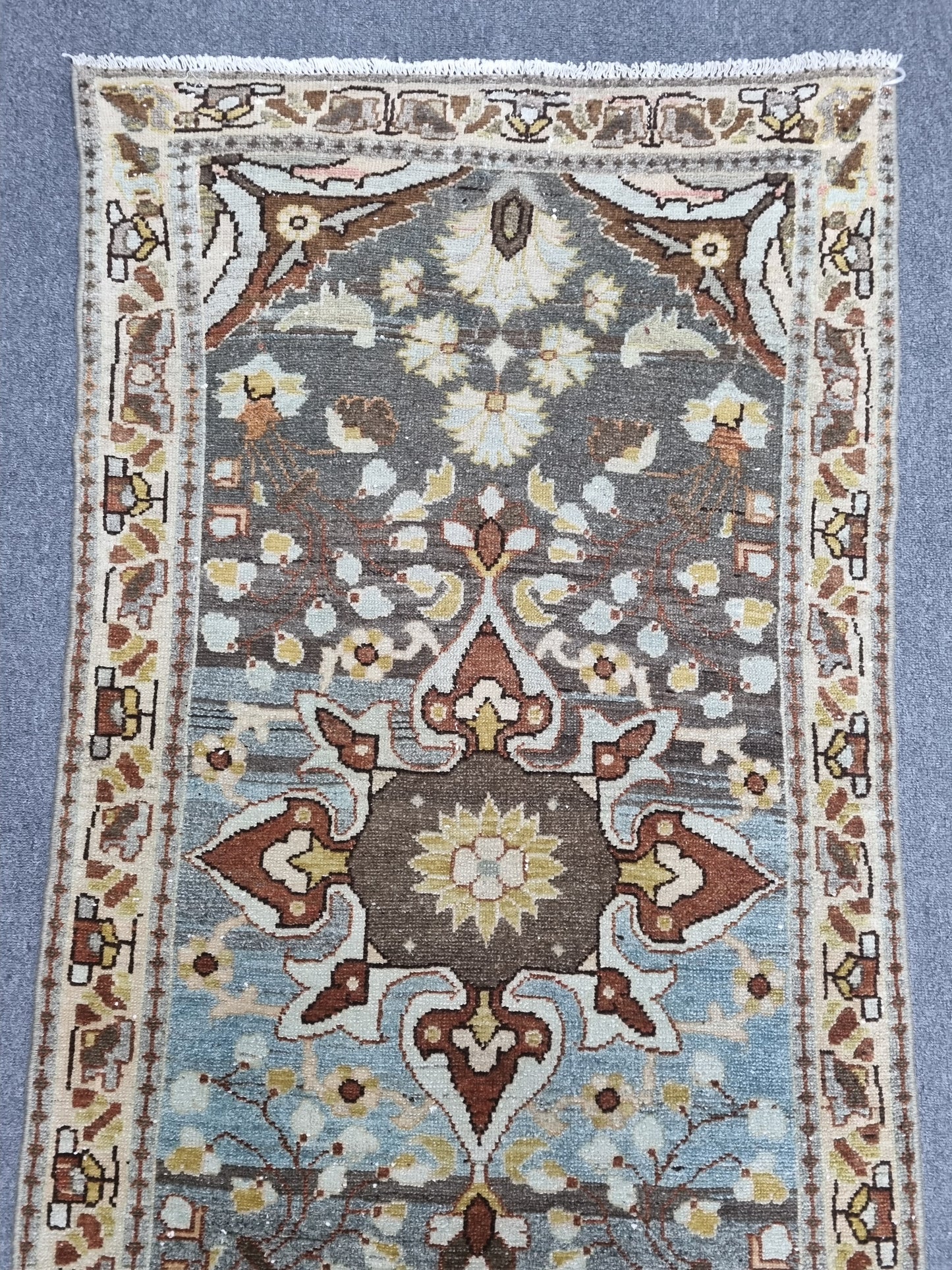 Vintage Oriental Runner Rug 2'6" × 9'4" – Handwoven, Natural Dyes