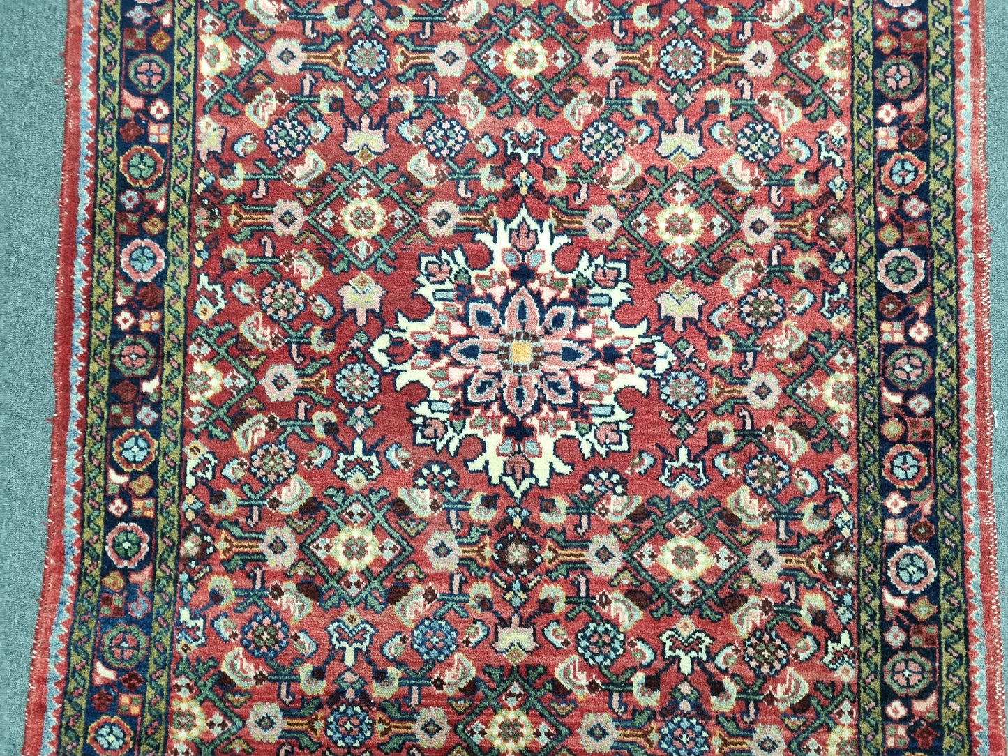 3'5"×5'3" Vintage Oriental Rug – Handwoven, Wool Rug, Vegetable Dyes