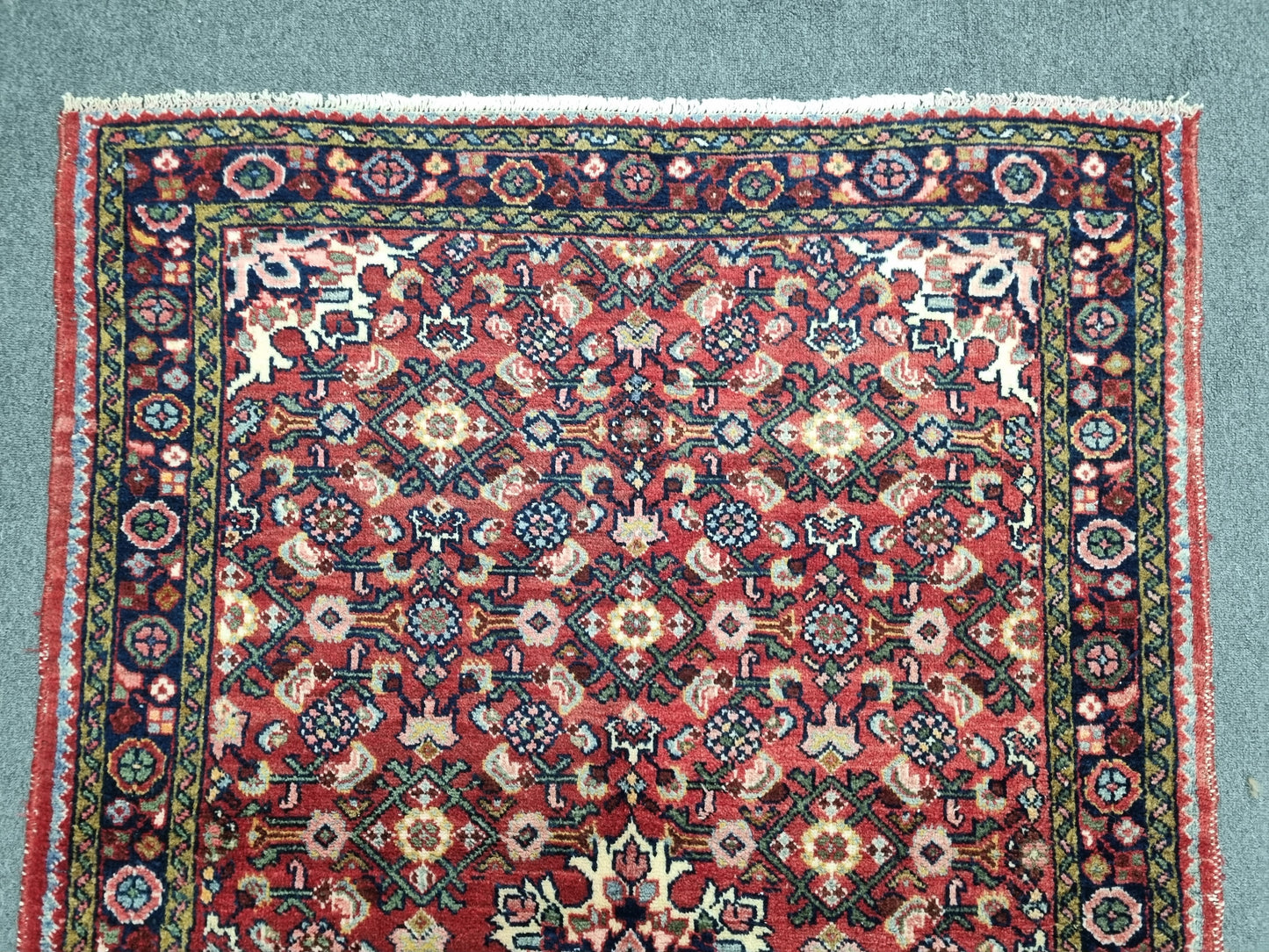 3'5"×5'3" Vintage Oriental Rug – Handwoven, Wool Rug, Vegetable Dyes