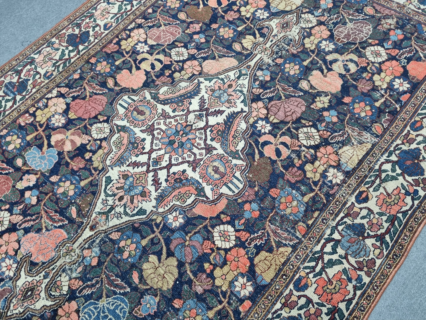 7x10 Vintage 1940s Oriental Rug – Handwoven, Vegetable Dyes