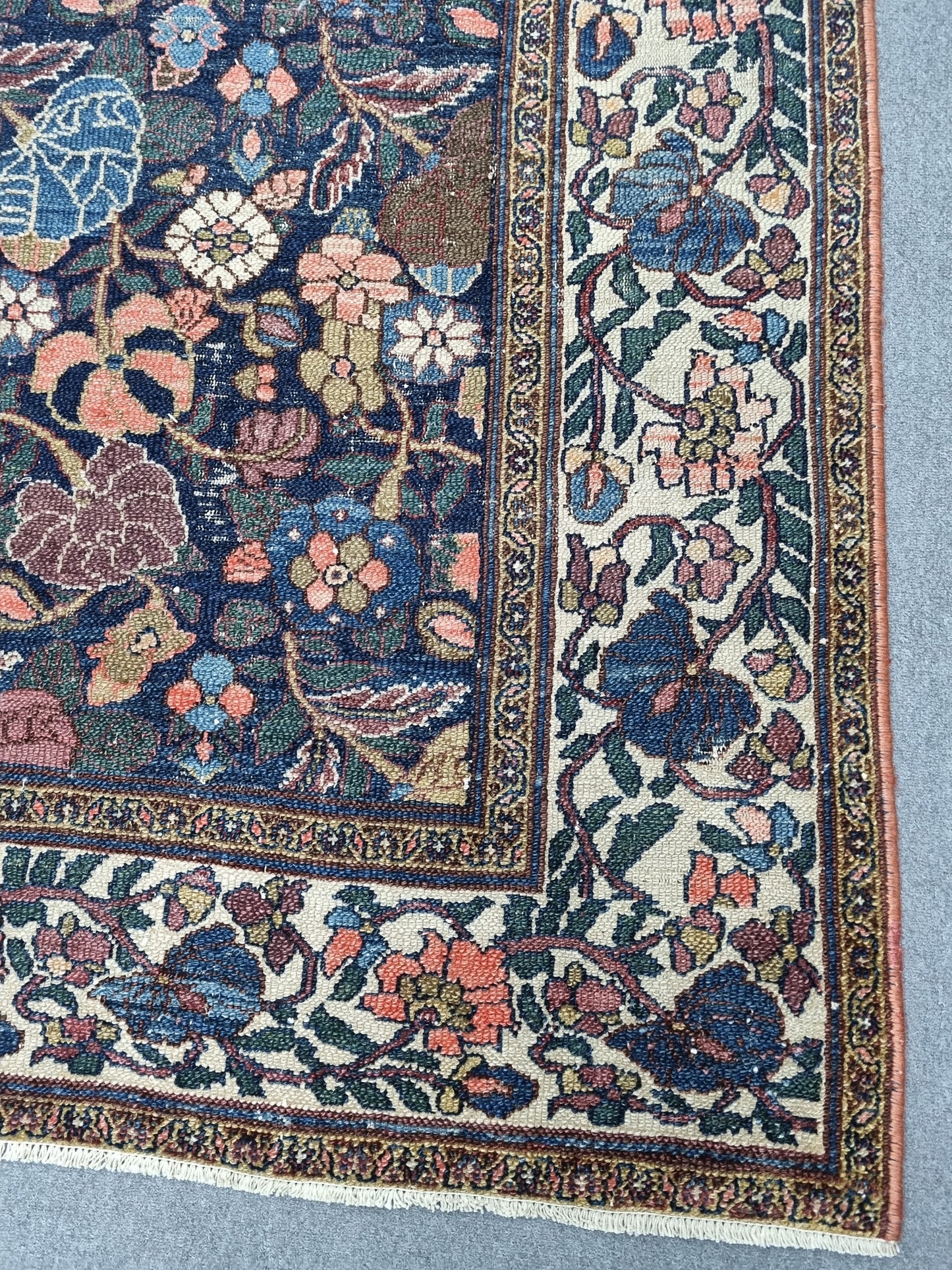7x10 Vintage 1940s Oriental Rug – Handwoven, Vegetable Dyes