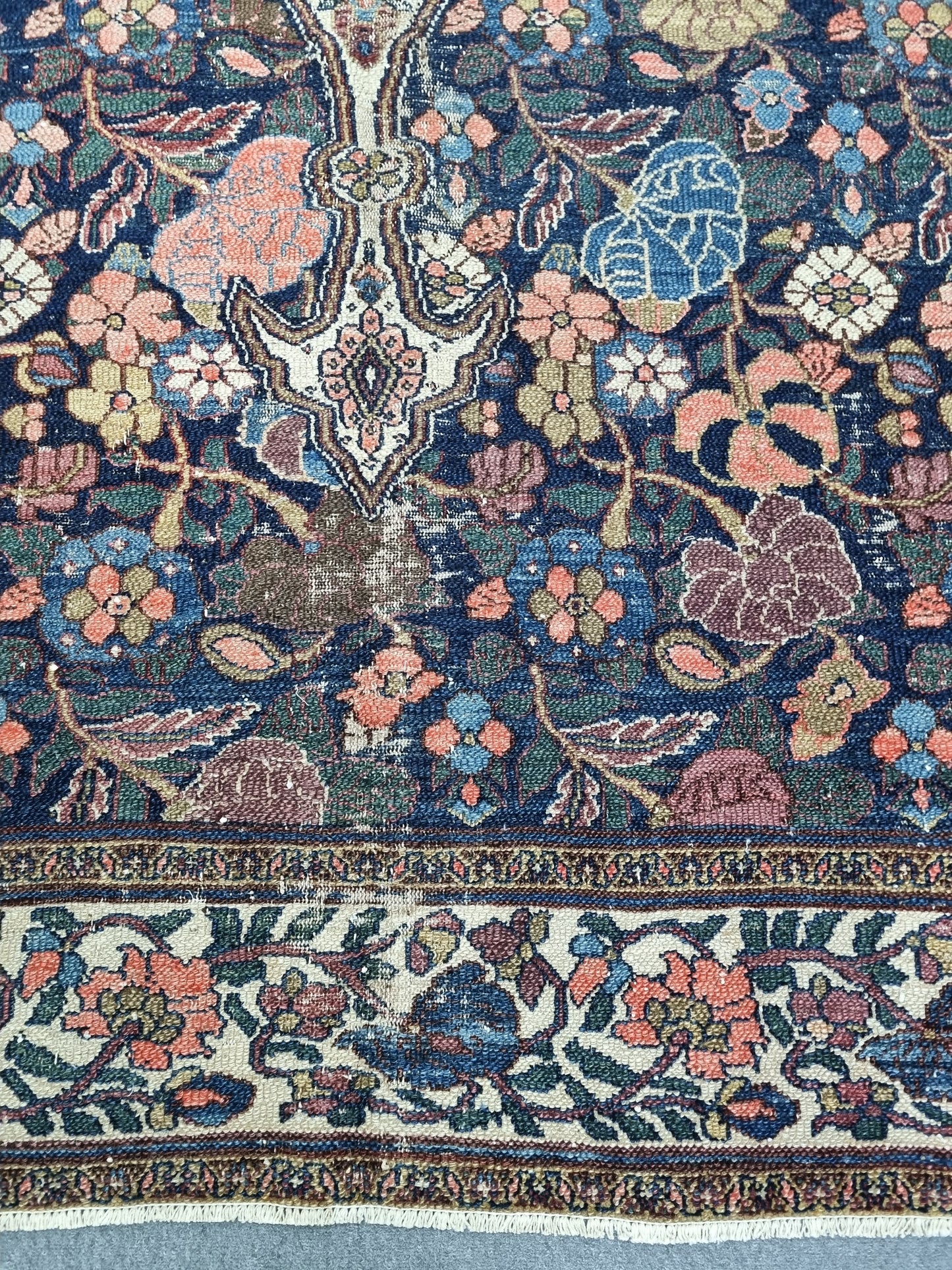 7x10 Vintage 1940s Oriental Rug – Handwoven, Vegetable Dyes