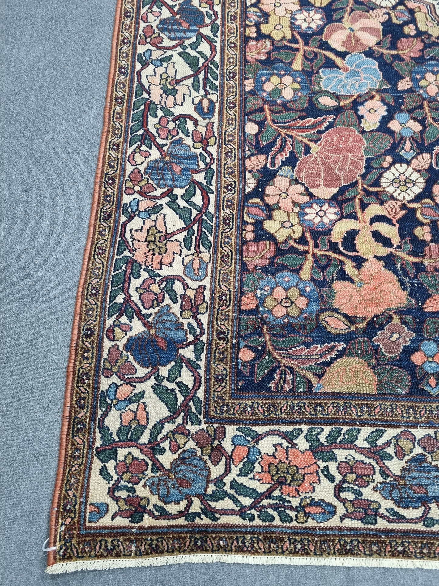 7x10 Vintage 1940s Oriental Rug – Handwoven, Vegetable Dyes