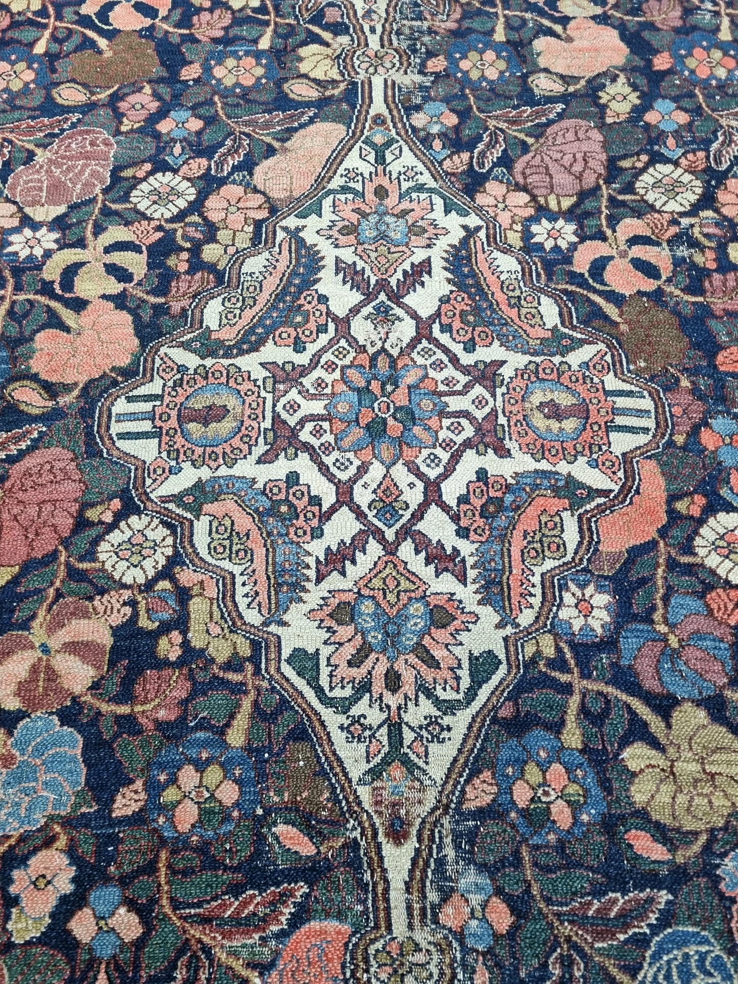 7x10 Vintage 1940s Oriental Rug – Handwoven, Vegetable Dyes