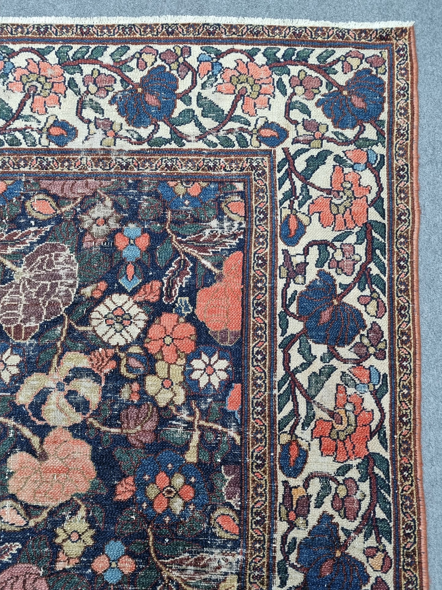 7x10 Vintage 1940s Oriental Rug – Handwoven, Vegetable Dyes
