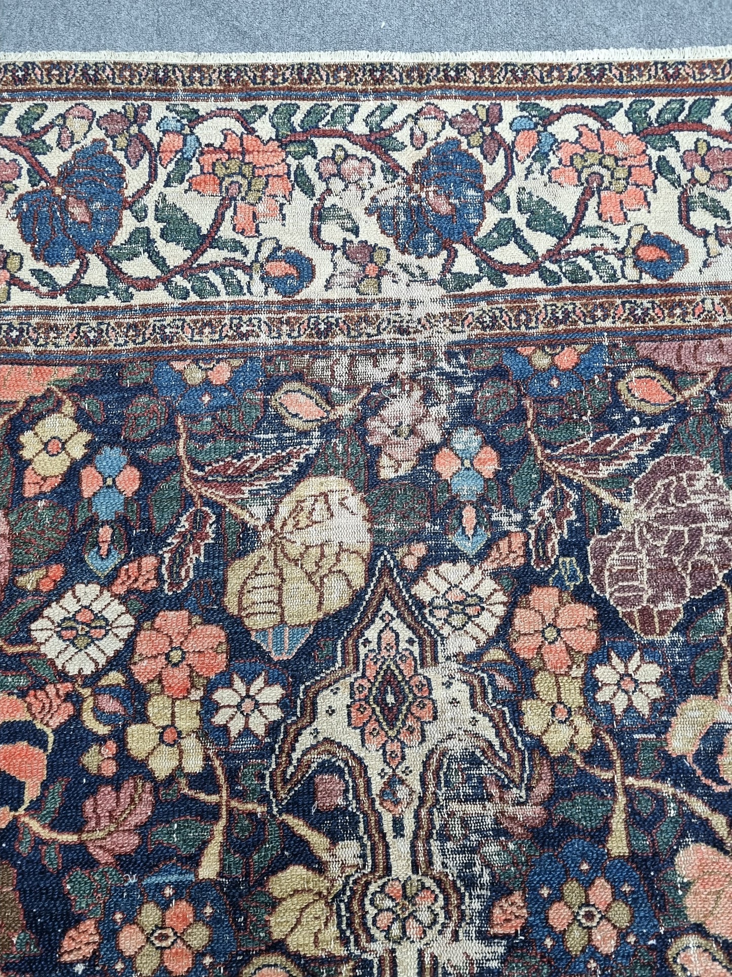 7x10 Vintage 1940s Oriental Rug – Handwoven, Vegetable Dyes