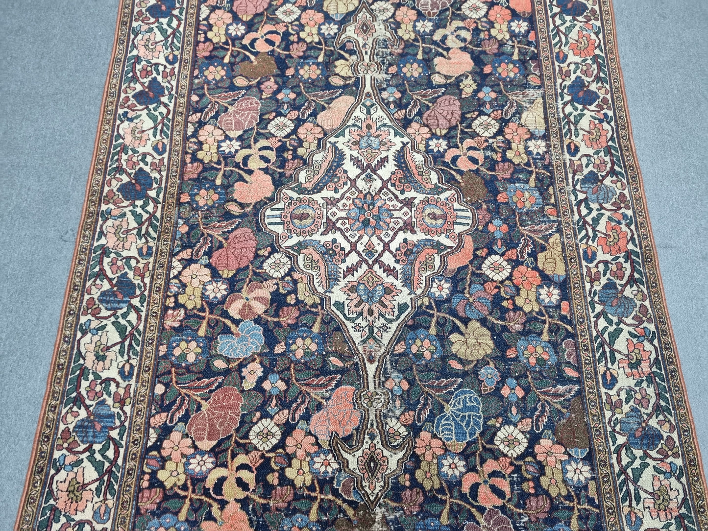 7x10 Vintage 1940s Oriental Rug – Handwoven, Vegetable Dyes