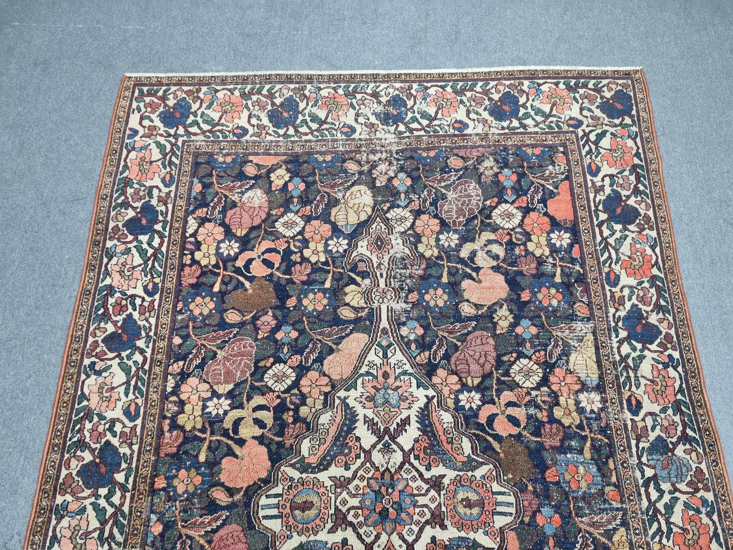 7x10 Vintage 1940s Oriental Rug – Handwoven, Vegetable Dyes