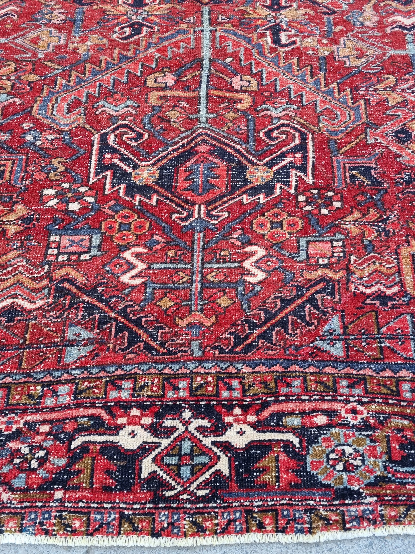 8x12 Vintage 1930s Heriz Rug – Handwoven, Vegetable Dyes