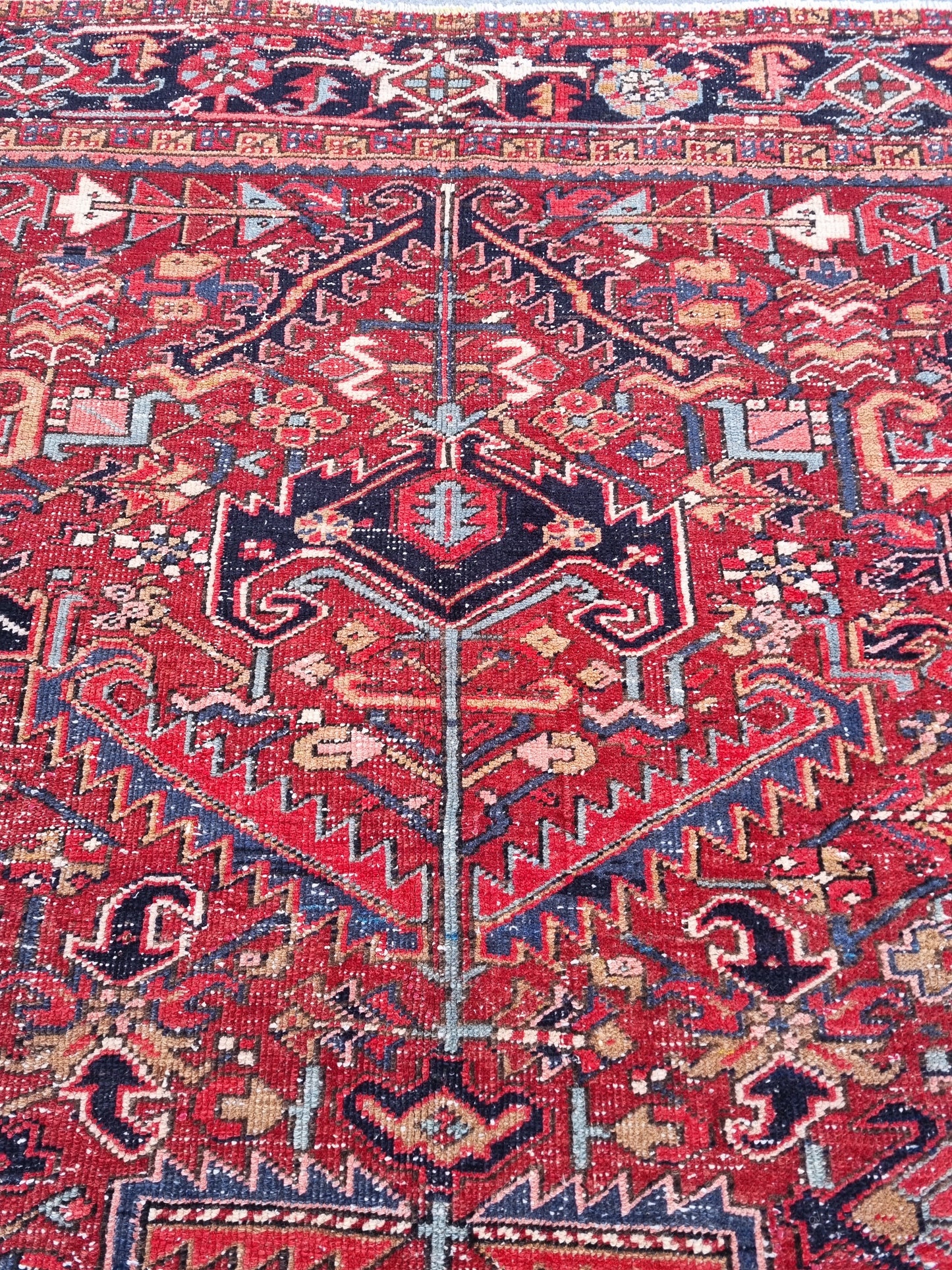 8x12 Vintage 1930s Heriz Rug – Handwoven, Vegetable Dyes