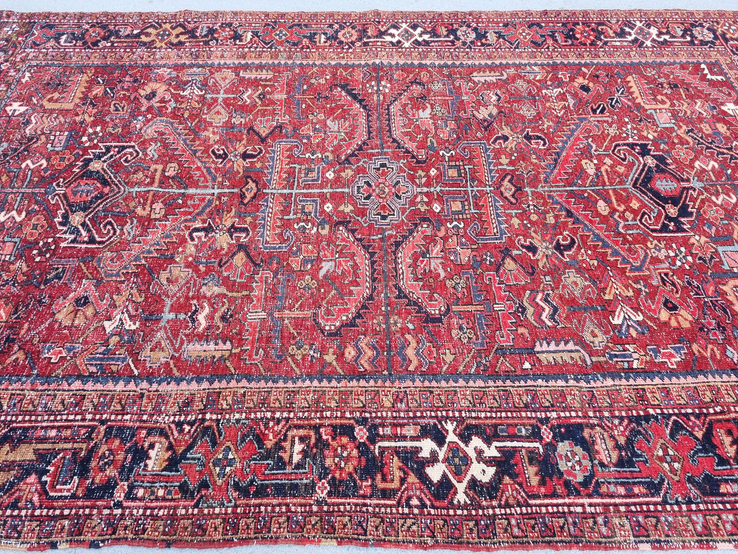 8x12 Vintage 1930s Heriz Rug – Handwoven, Vegetable Dyes