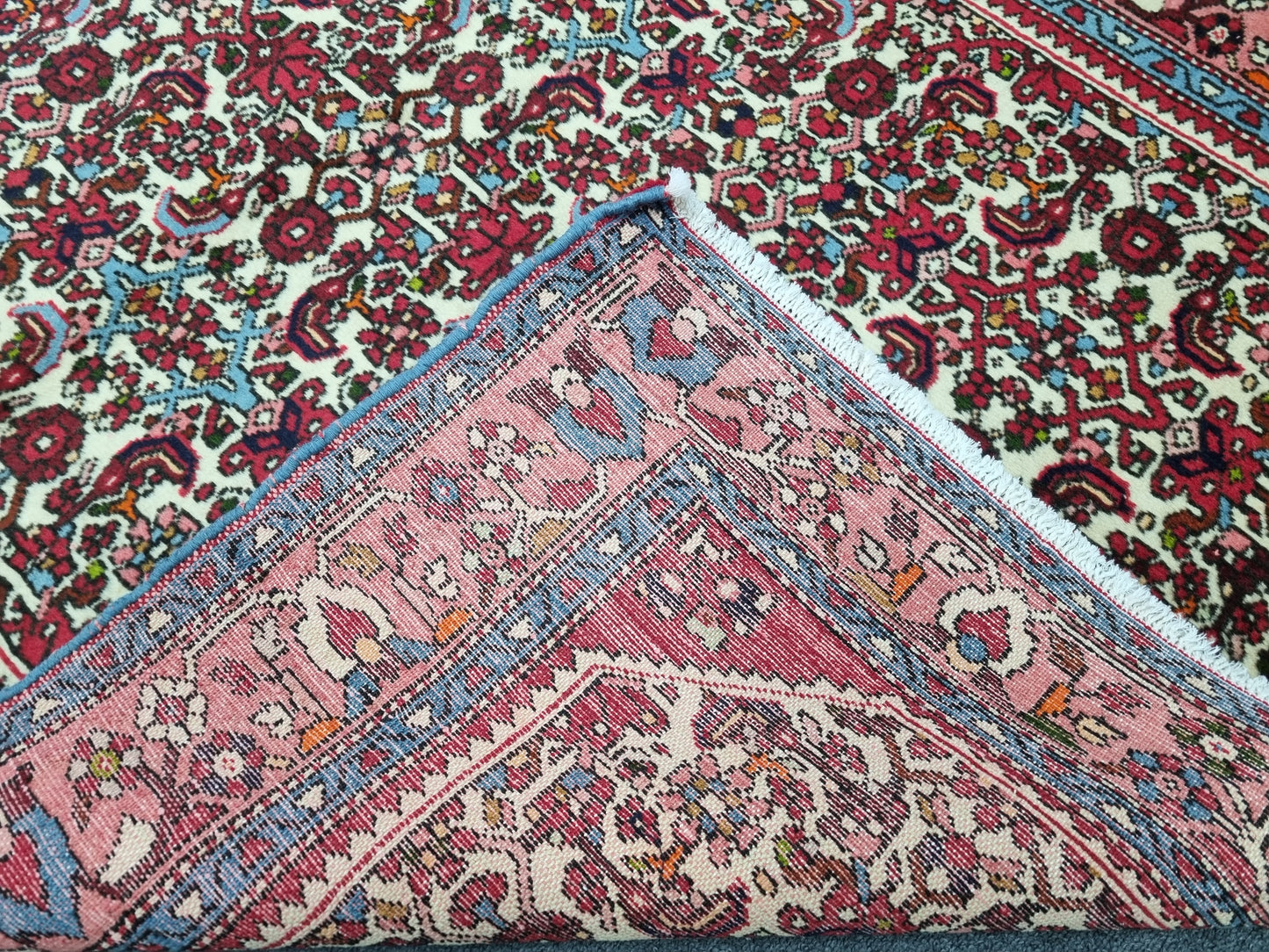 3'7"×4'10" Vintage Oriental Rug – Handwoven, Wool Rug, Vegetable Dyes