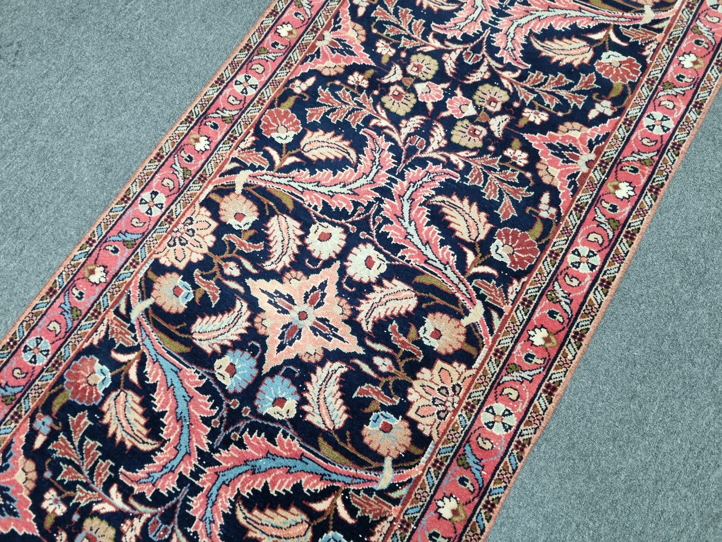Vintage Oriental Runner Rug, Handwoven Wool Kitchen Hallway Rug 2'7" x 9'6"