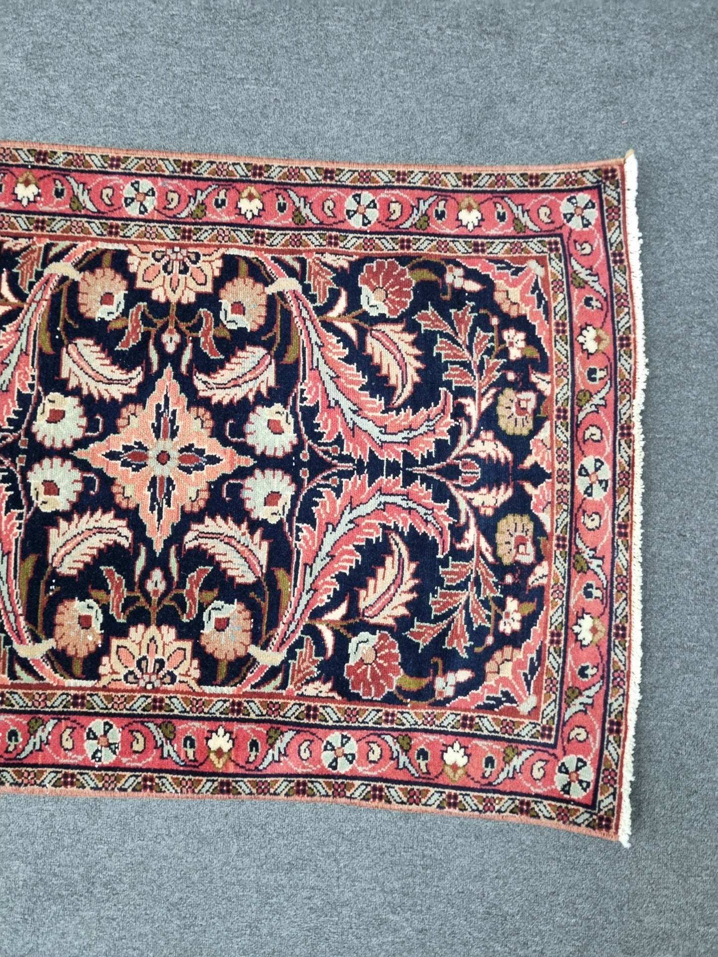 Vintage Oriental Runner Rug, Handwoven Wool Kitchen Hallway Rug 2'7" x 9'6"