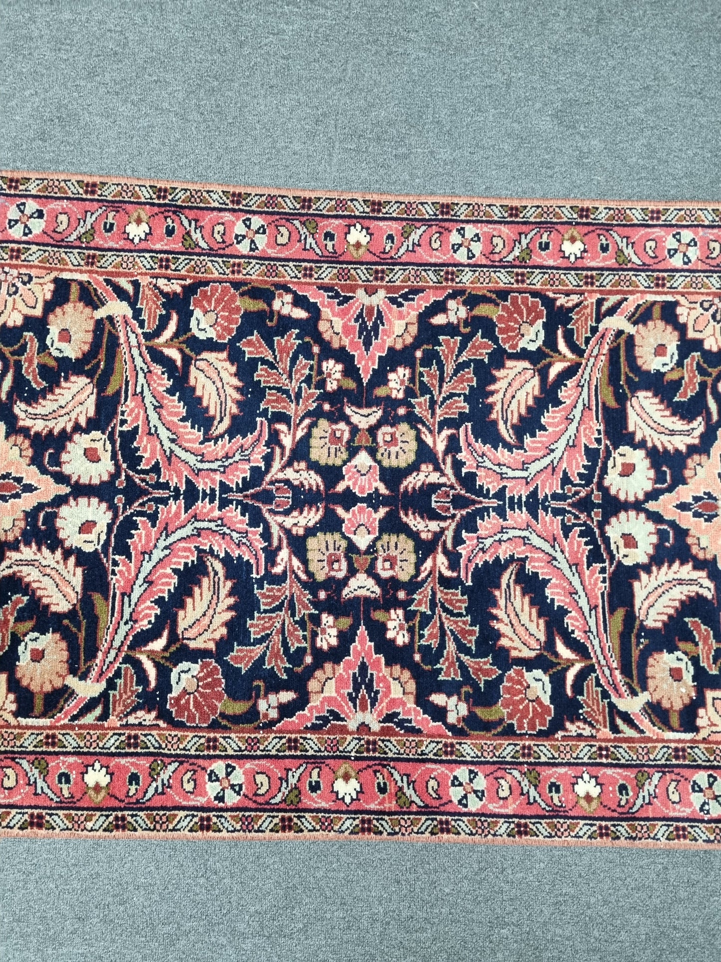 Vintage Oriental Runner Rug, Handwoven Wool Kitchen Hallway Rug 2'7" x 9'6"