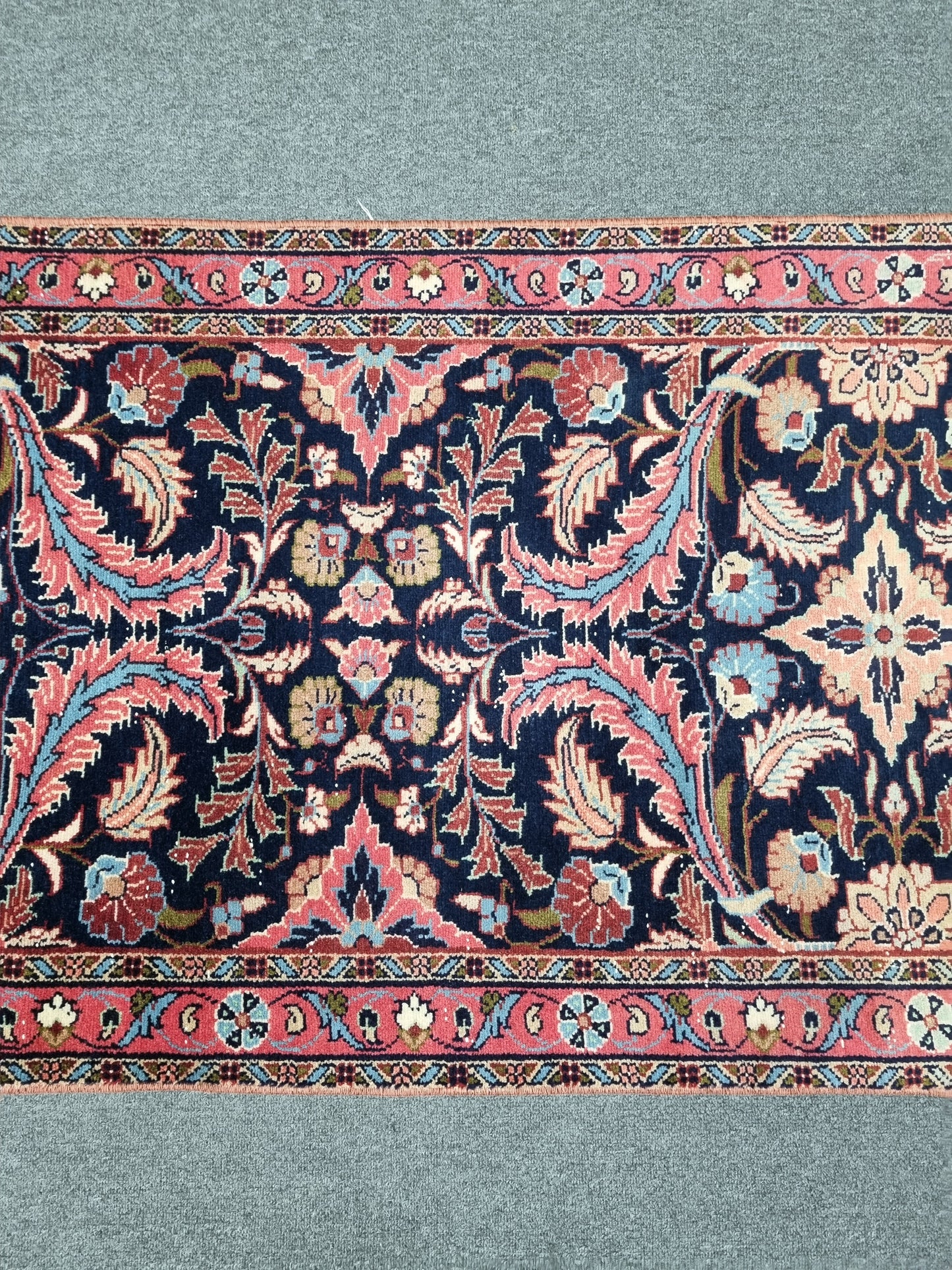 Vintage Oriental Runner Rug, Handwoven Wool Kitchen Hallway Rug 2'7" x 9'6"