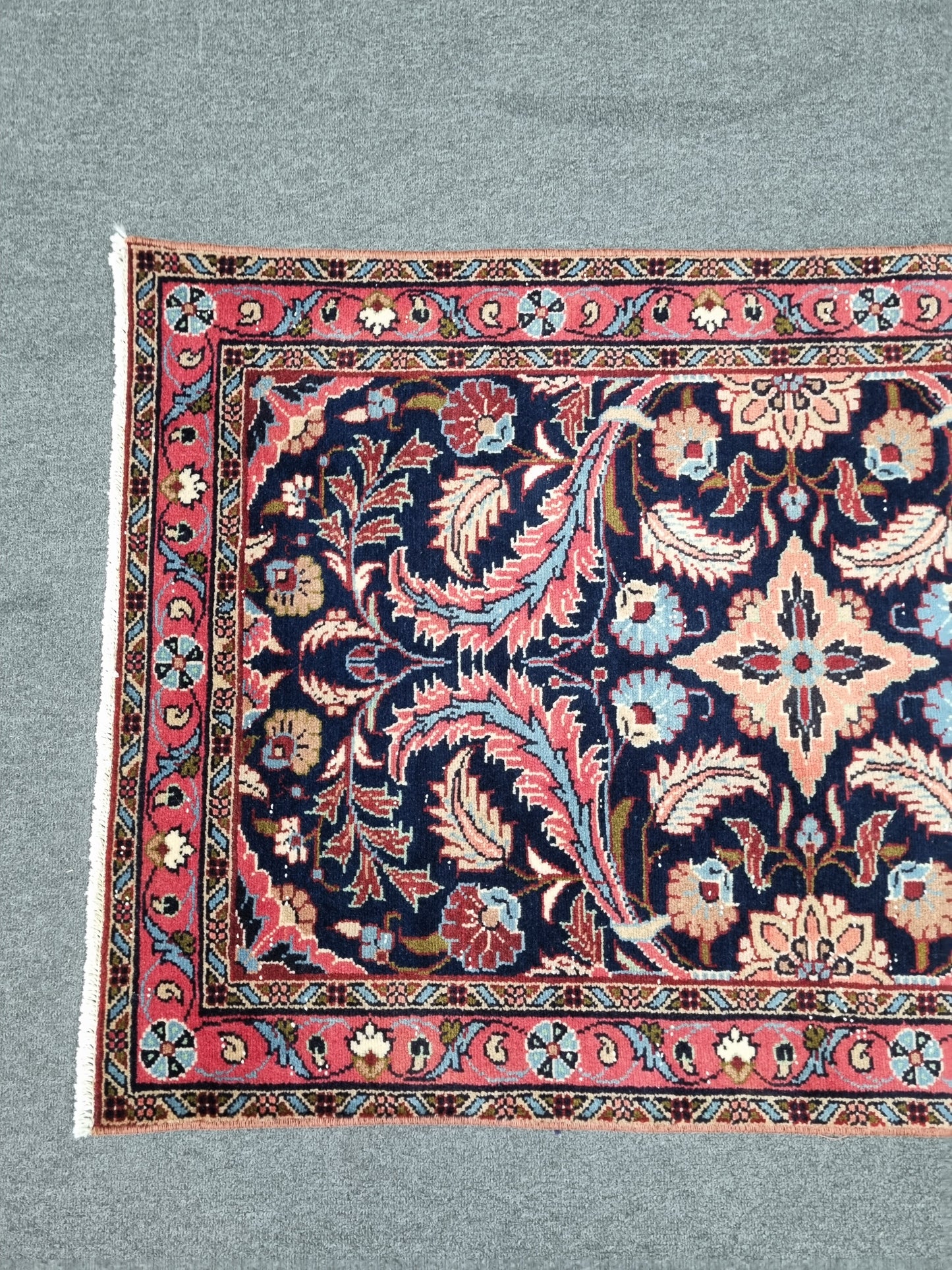 Vintage Oriental Runner Rug, Handwoven Wool Kitchen Hallway Rug 2'7" x 9'6"
