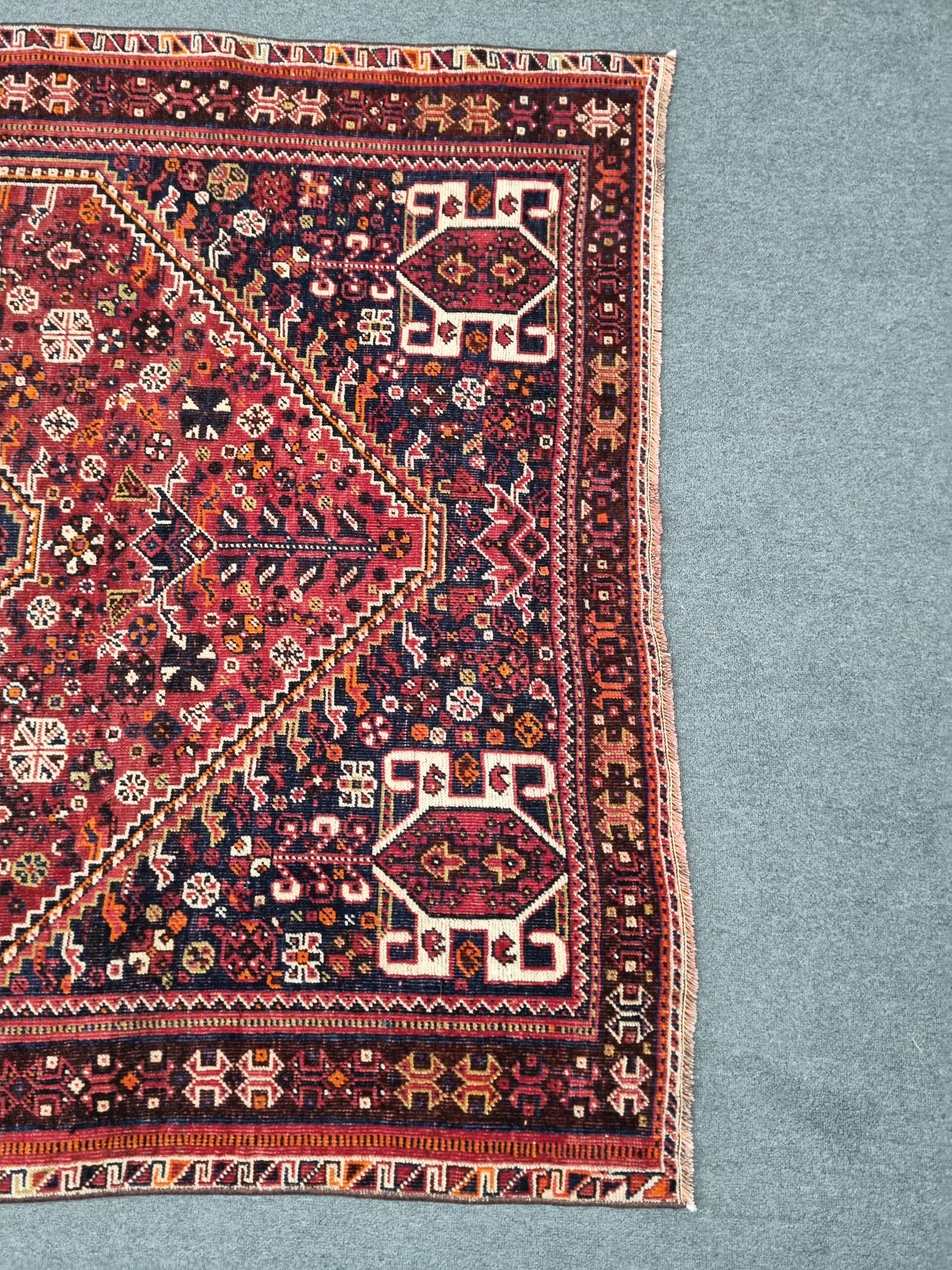 1920s 4'6" x 6'8" Antique Turkish Rug, Handwoven Wool Tribal Oriental Carpet