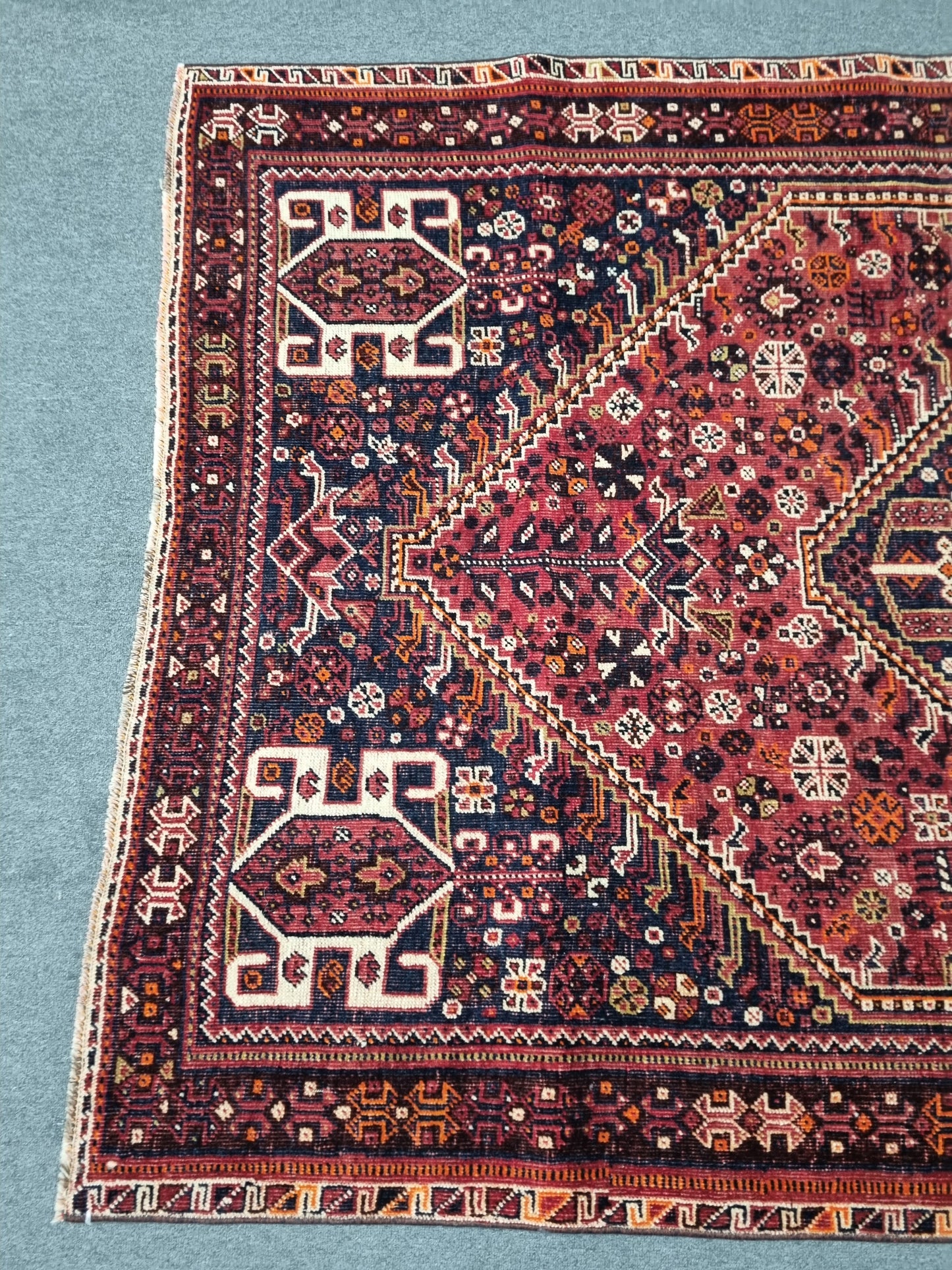 1920s 4'6" x 6'8" Antique Turkish Rug, Handwoven Wool Tribal Oriental Carpet
