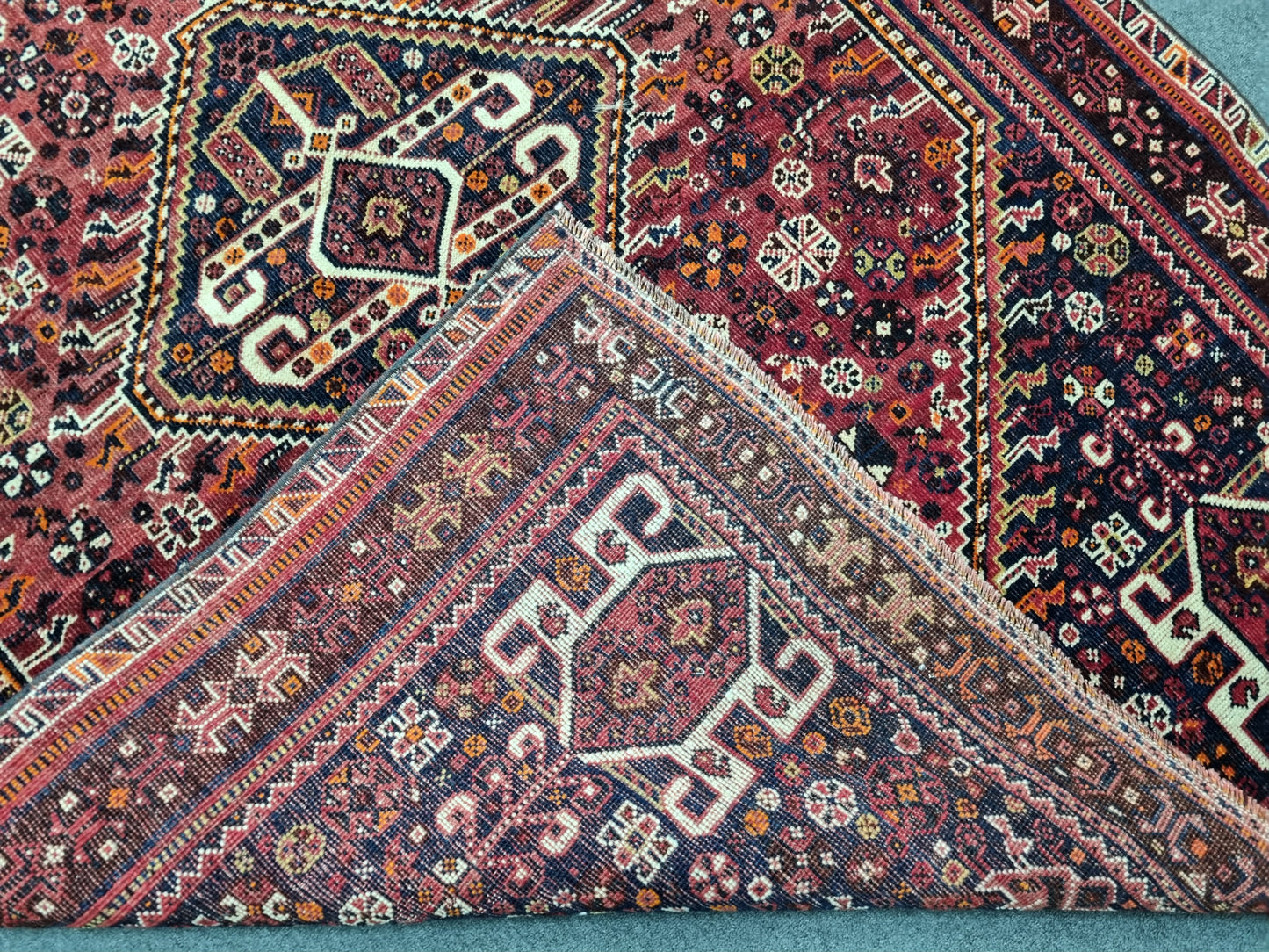 1920s 4'6" x 6'8" Antique Turkish Rug, Handwoven Wool Tribal Oriental Carpet