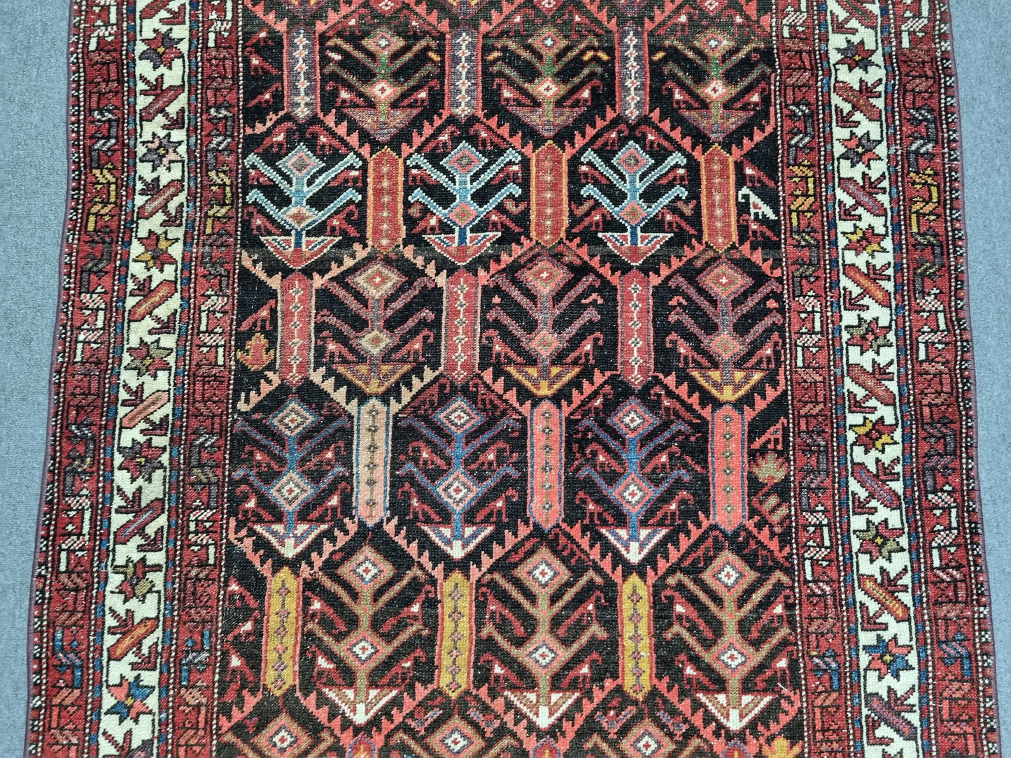 3'11" x 6' Vintage Tribal Rug, Handwoven Wool Oriental Area Rug
