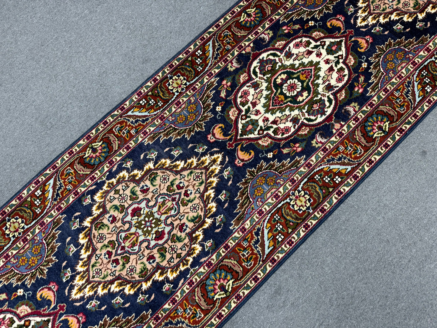 Vintage Oriental Runner Rug 2'7" × 13'4" – Handwoven, Natural Dyes