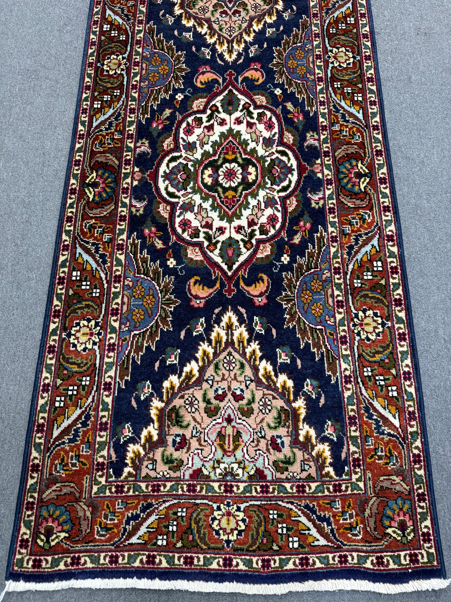 Vintage Oriental Runner Rug 2'7" × 13'4" – Handwoven, Natural Dyes