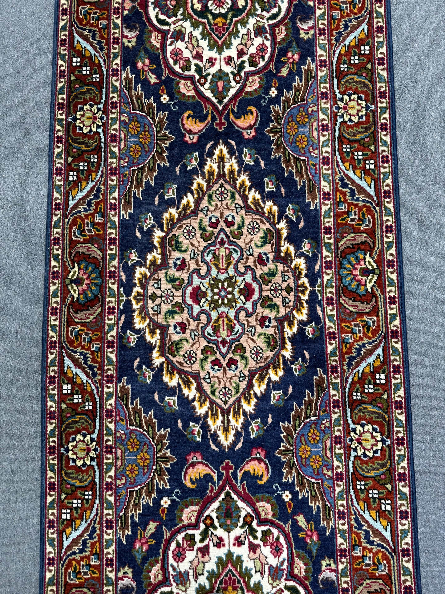 Vintage Oriental Runner Rug 2'7" × 13'4" – Handwoven, Natural Dyes