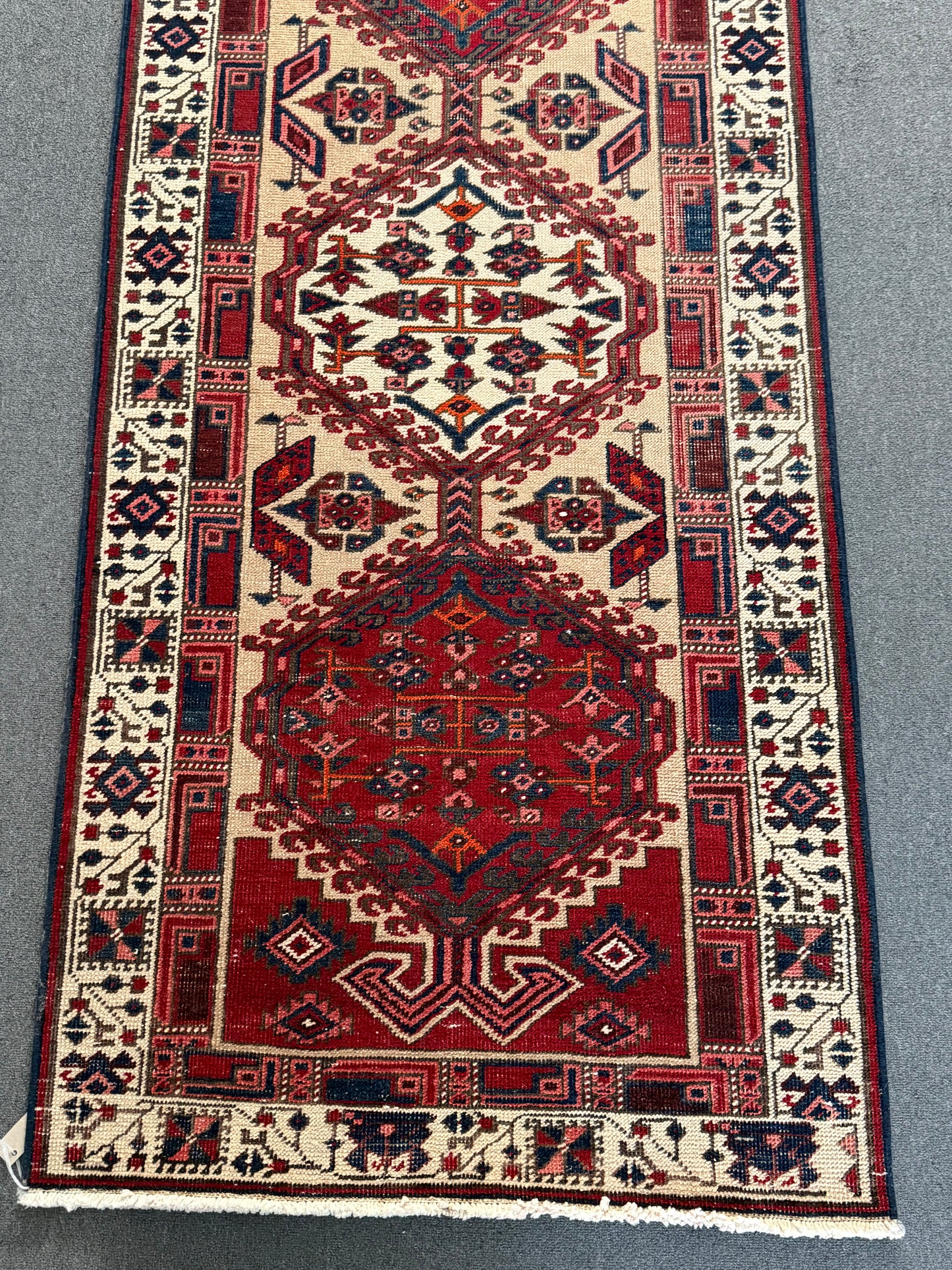 Vintage Oriental Runner Rug 2'9" × 10'9"– Handwoven, Natural Dyes