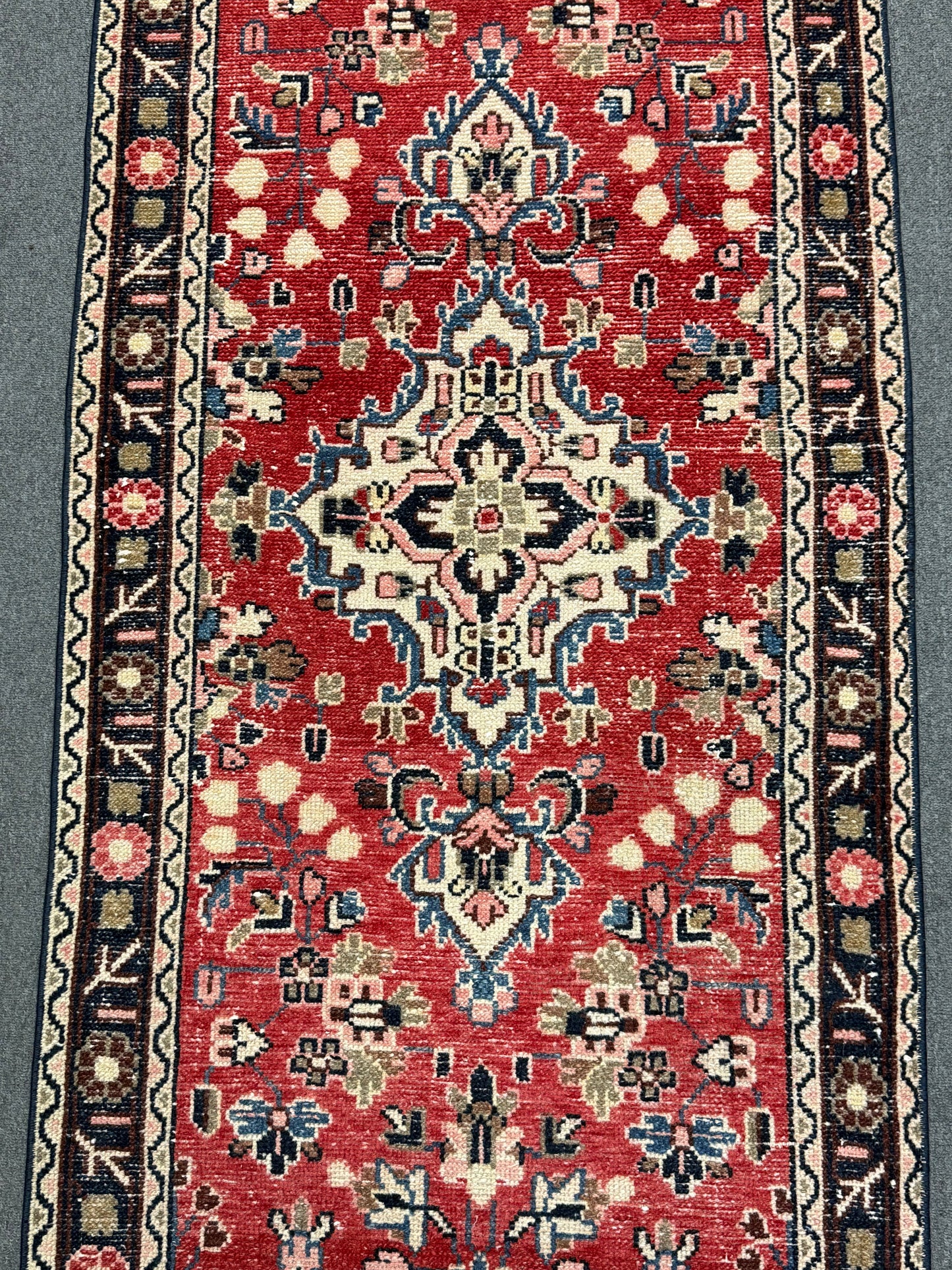 Vintage Runner Rug 2'6" × 9'5" – Handwoven, Natural Dyes, Wool Runner Rug