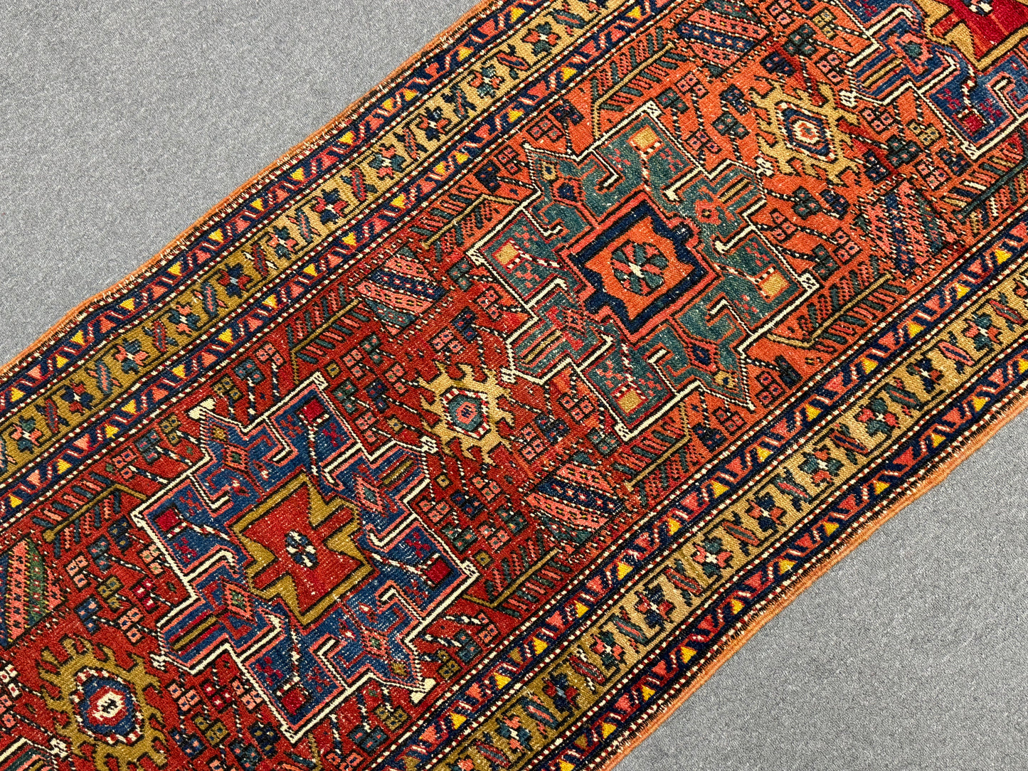 Vintage Oriental Runner Rug 3' × 10'6" – Handwoven, Natural Dyes