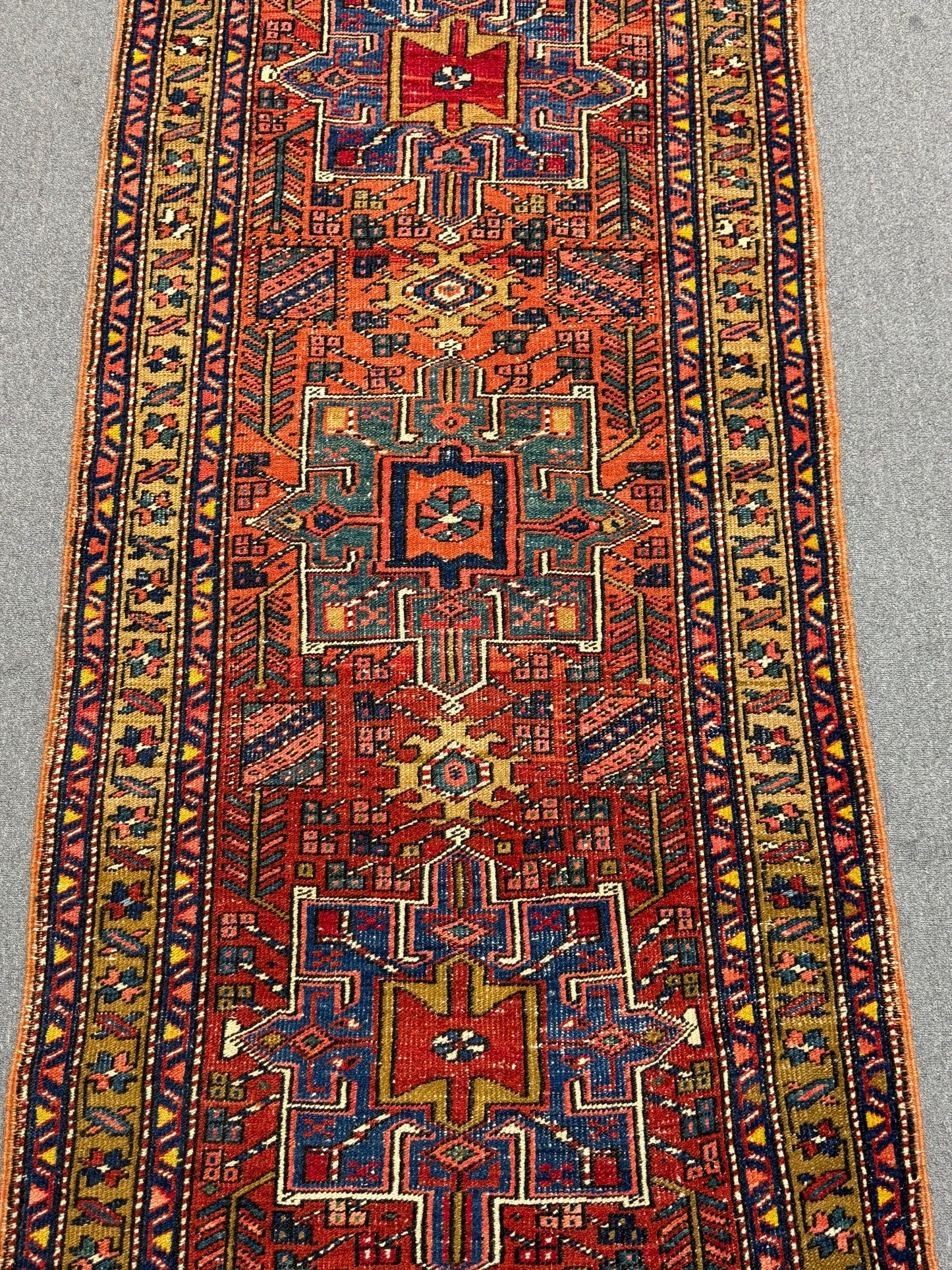 Vintage Oriental Runner Rug 3' × 10'6" – Handwoven, Natural Dyes