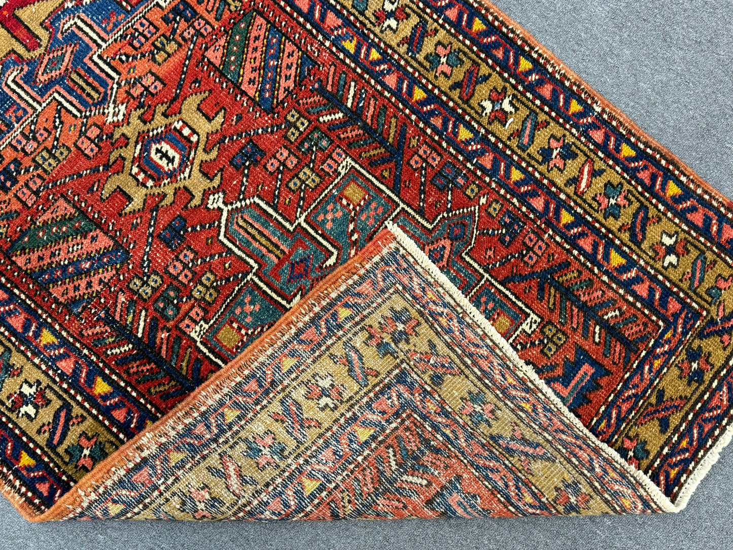 Vintage Oriental Runner Rug 3' × 10'6" – Handwoven, Natural Dyes