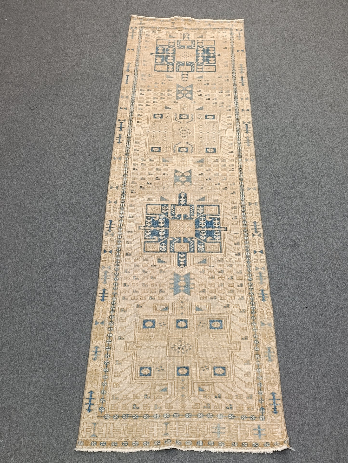 Vintage Runner Rug 2'10" × 10'3" – Handwoven, Natural Dyes, Wool Runner Rug