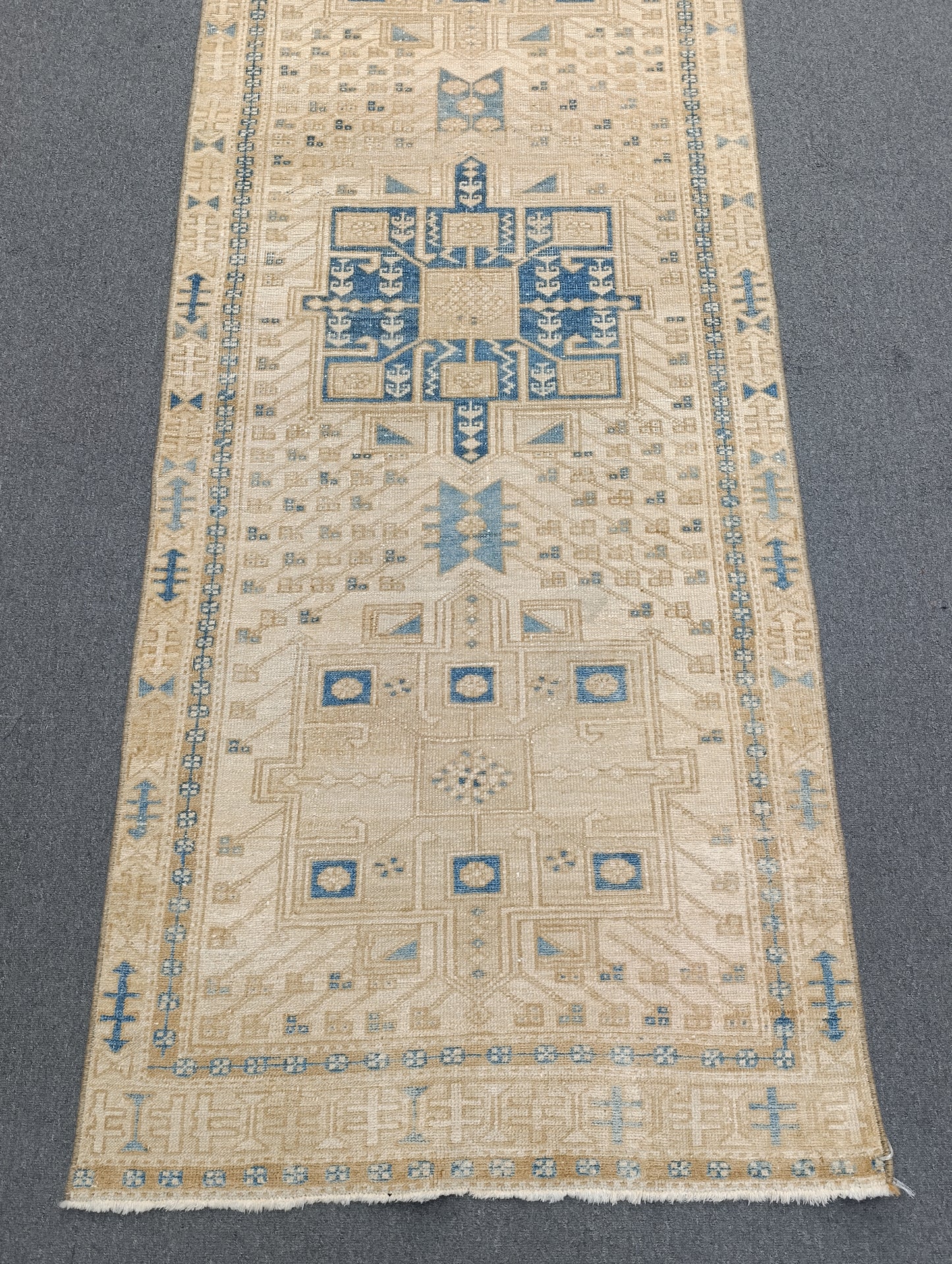 Vintage Runner Rug 2'10" × 10'3" – Handwoven, Natural Dyes, Wool Runner Rug