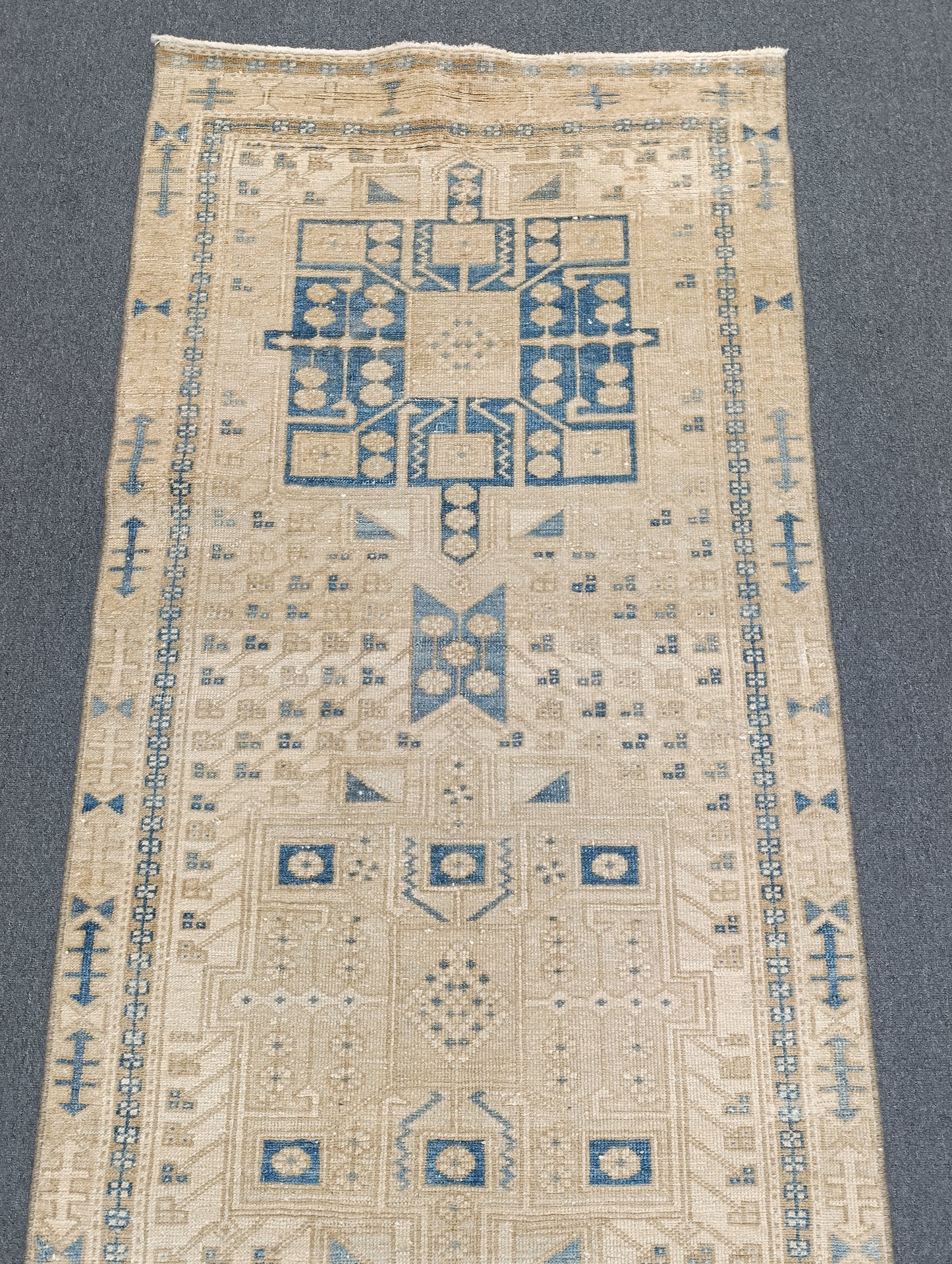 Vintage Runner Rug 2'10" × 10'3" – Handwoven, Natural Dyes, Wool Runner Rug