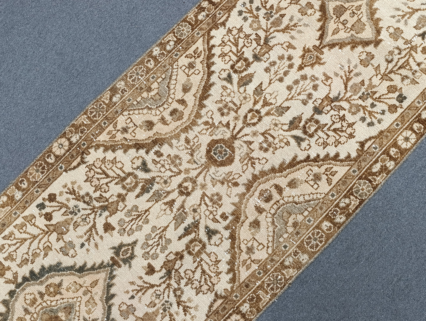 Vintage Runner Rug 2'7" × 13'9" – Handwoven, Natural Dyes, Wool Runner Rug