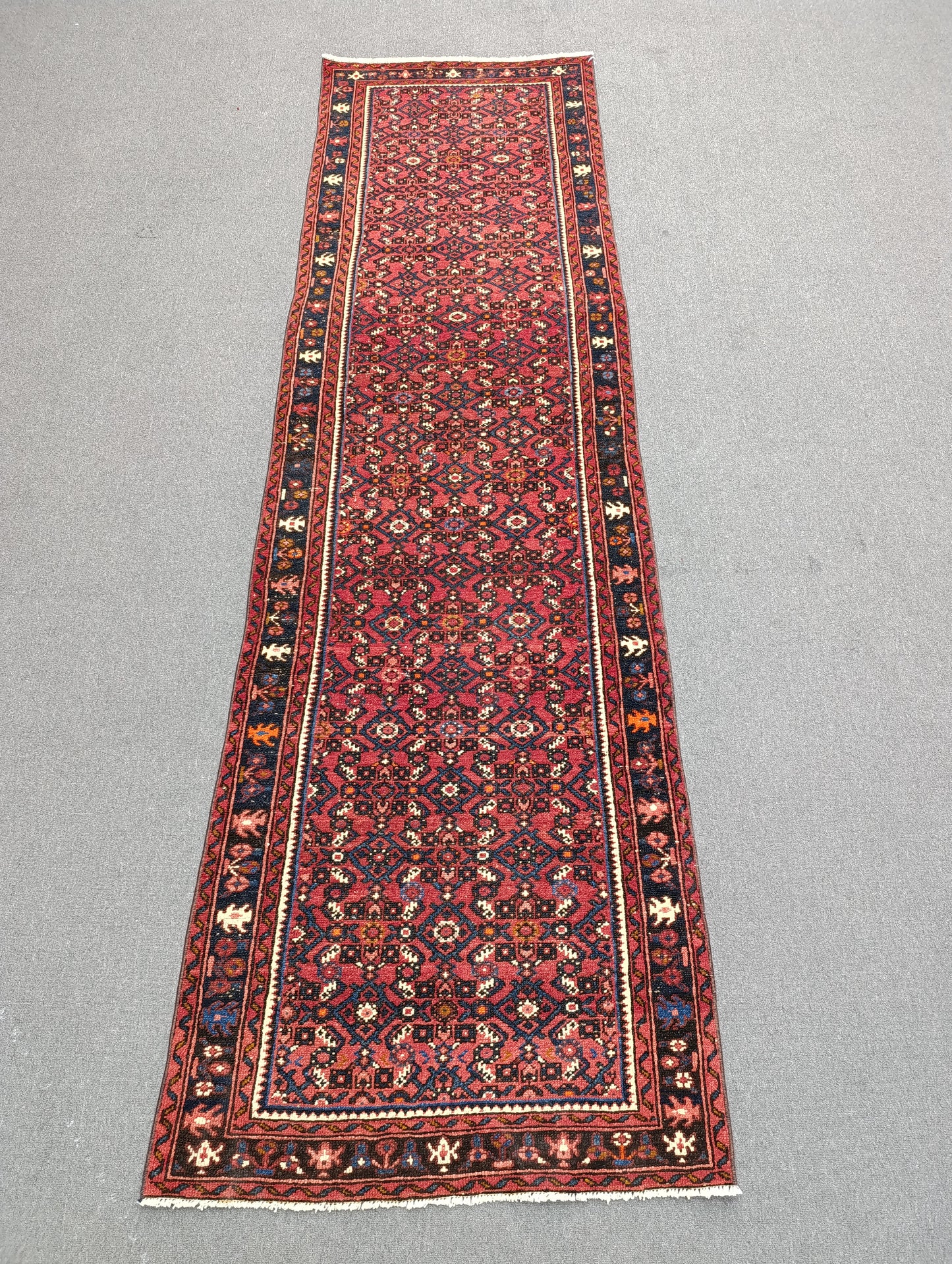 Vintage Runner Rug 2'11" × 9'6" – Handwoven, Natural Dyes, Wool Runner Rug