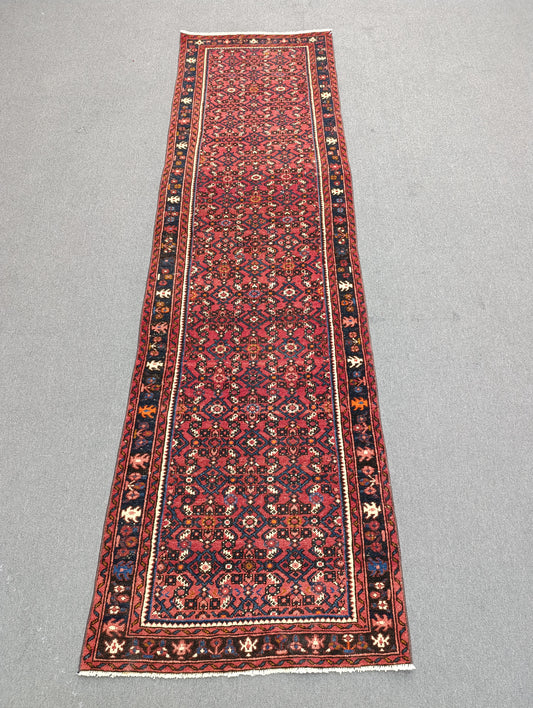 Vintage Runner Rug 2'11" × 9'6" – Handwoven, Natural Dyes, Wool Runner Rug