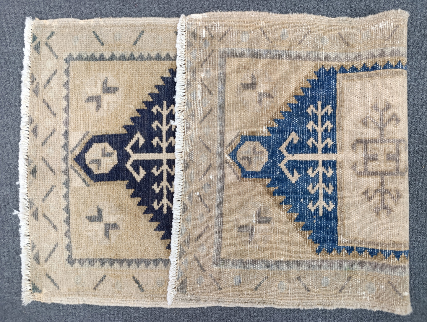 Handwoven Vintage Turkish Yastik Rug – One-of-a-Kind Small Rug 1'8" × 3'5"
