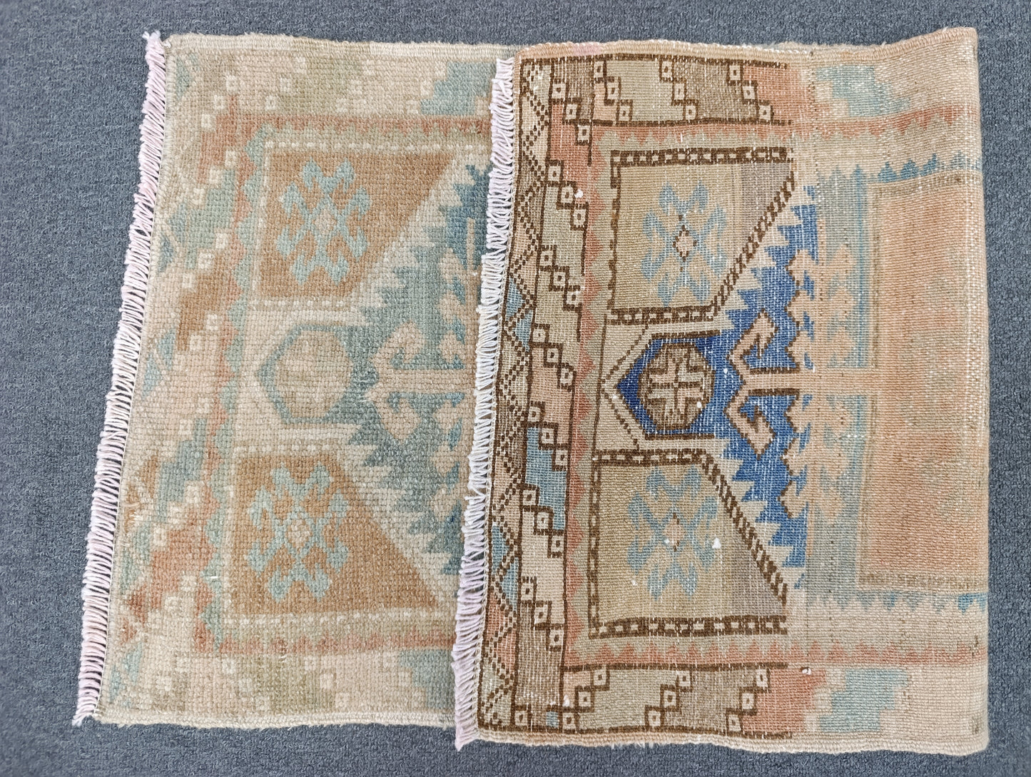 Handwoven Vintage Turkish Yastik Rug – One-of-a-Kind Small Rug 1'8" × 3'3"