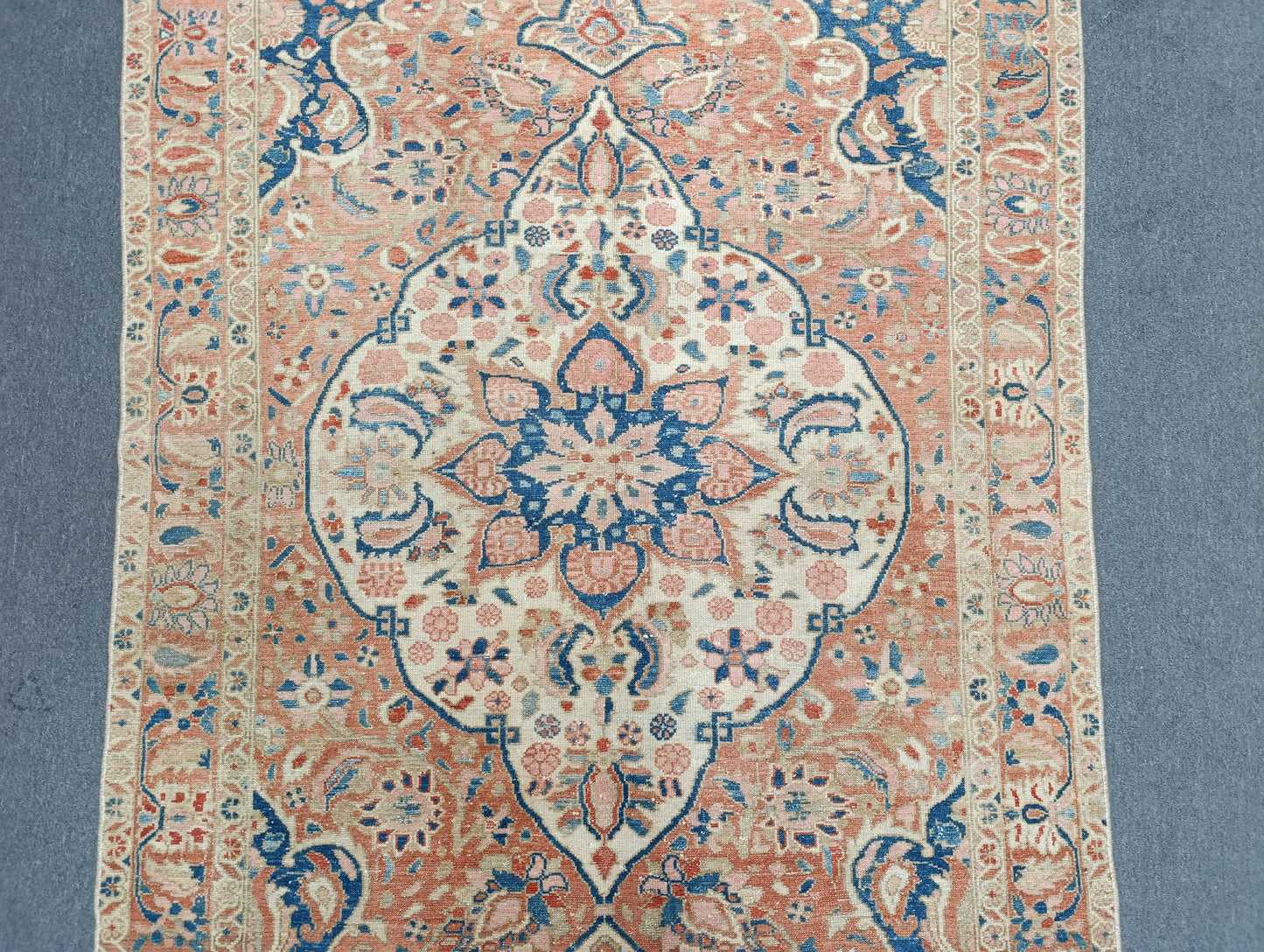 4'7"×6'10" Vintage Oriental Rug – Handwoven, Wool Rug, Vegetable Dyes